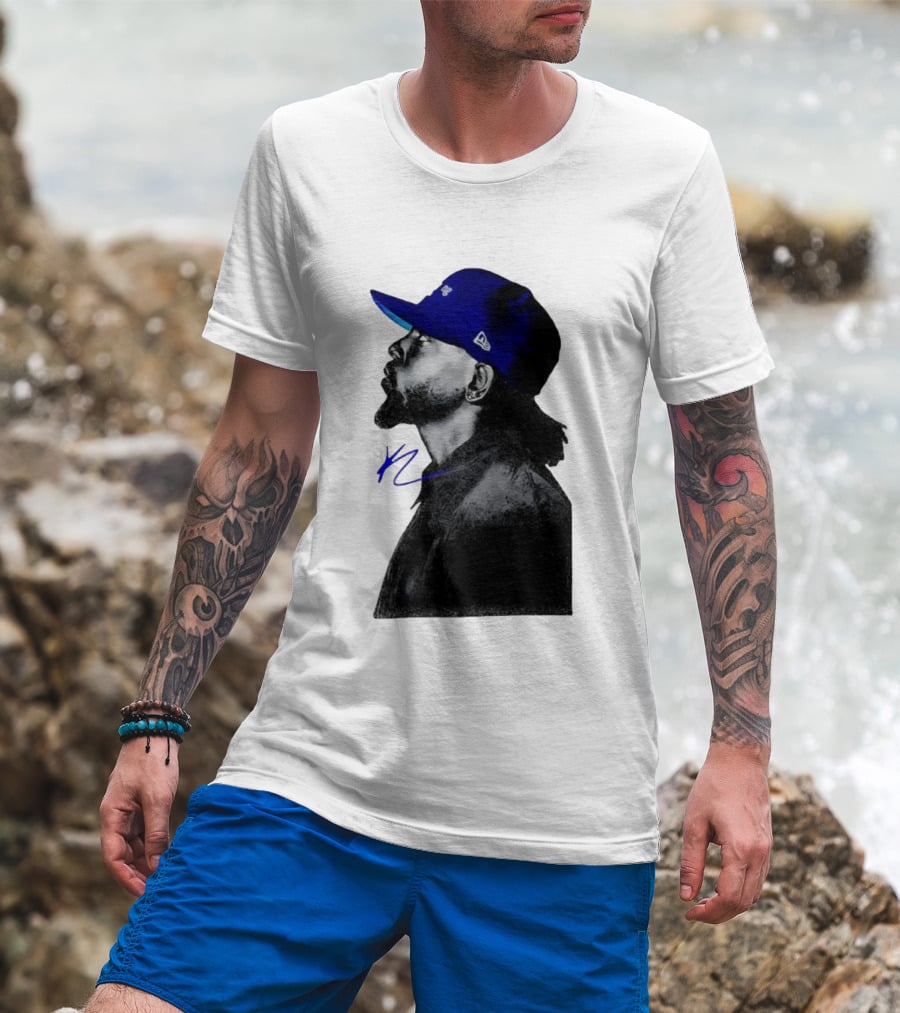 Kendrick Lamar GNX Signature YL Blue Cap T-Shirt