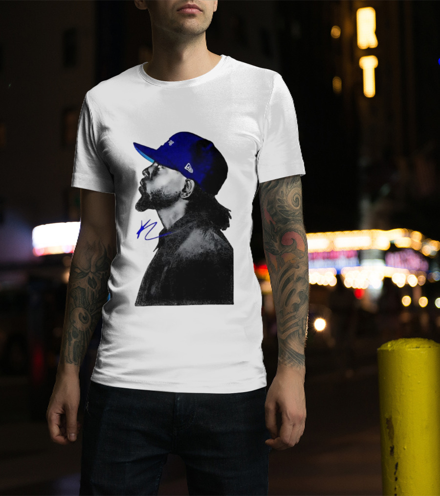 Kendrick Lamar GNX Signature YL Blue Cap T-Shirt