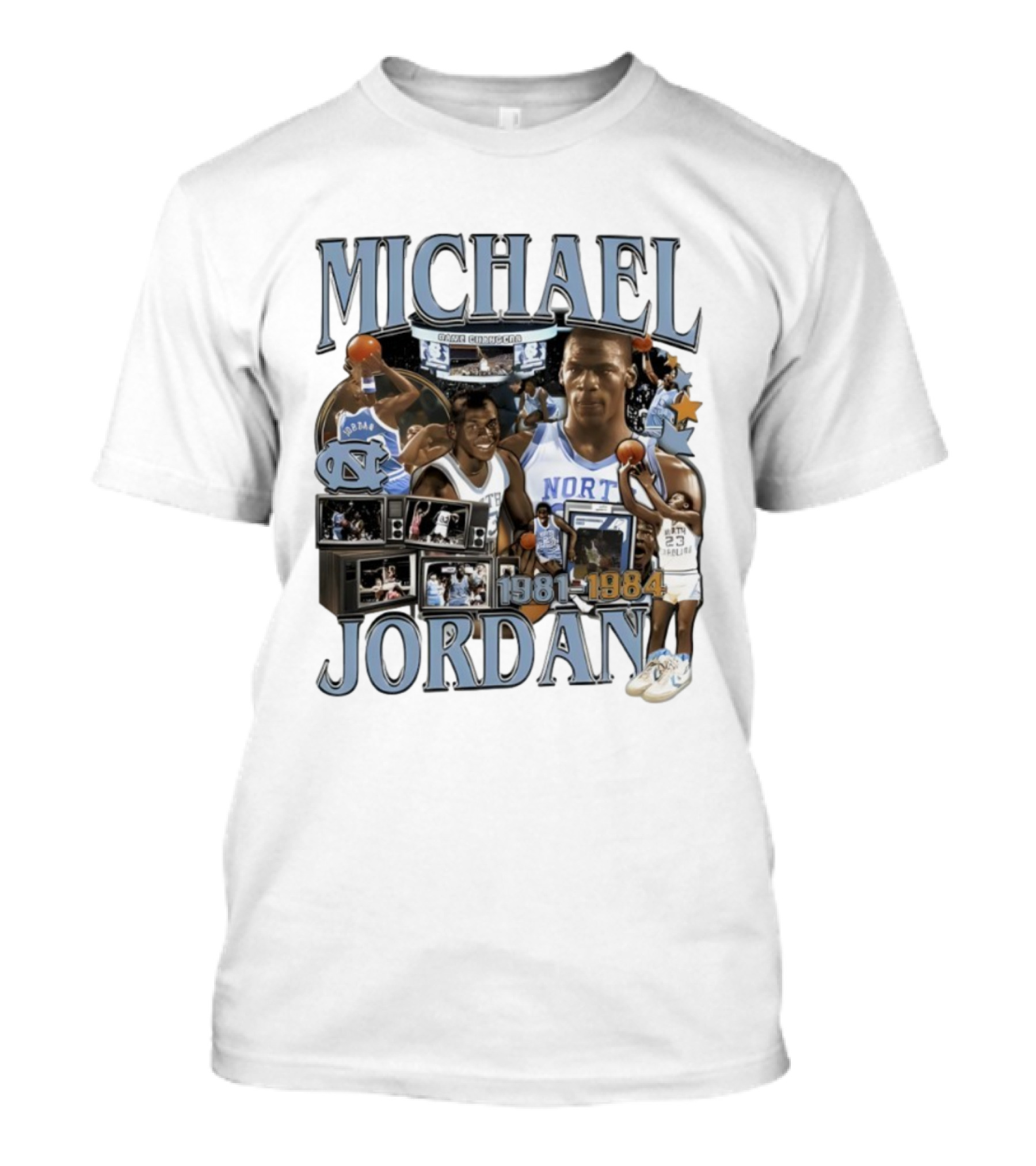 Michael Jordan UNC Tar Heels 1981-1984 Basketball Legend T-Shirt