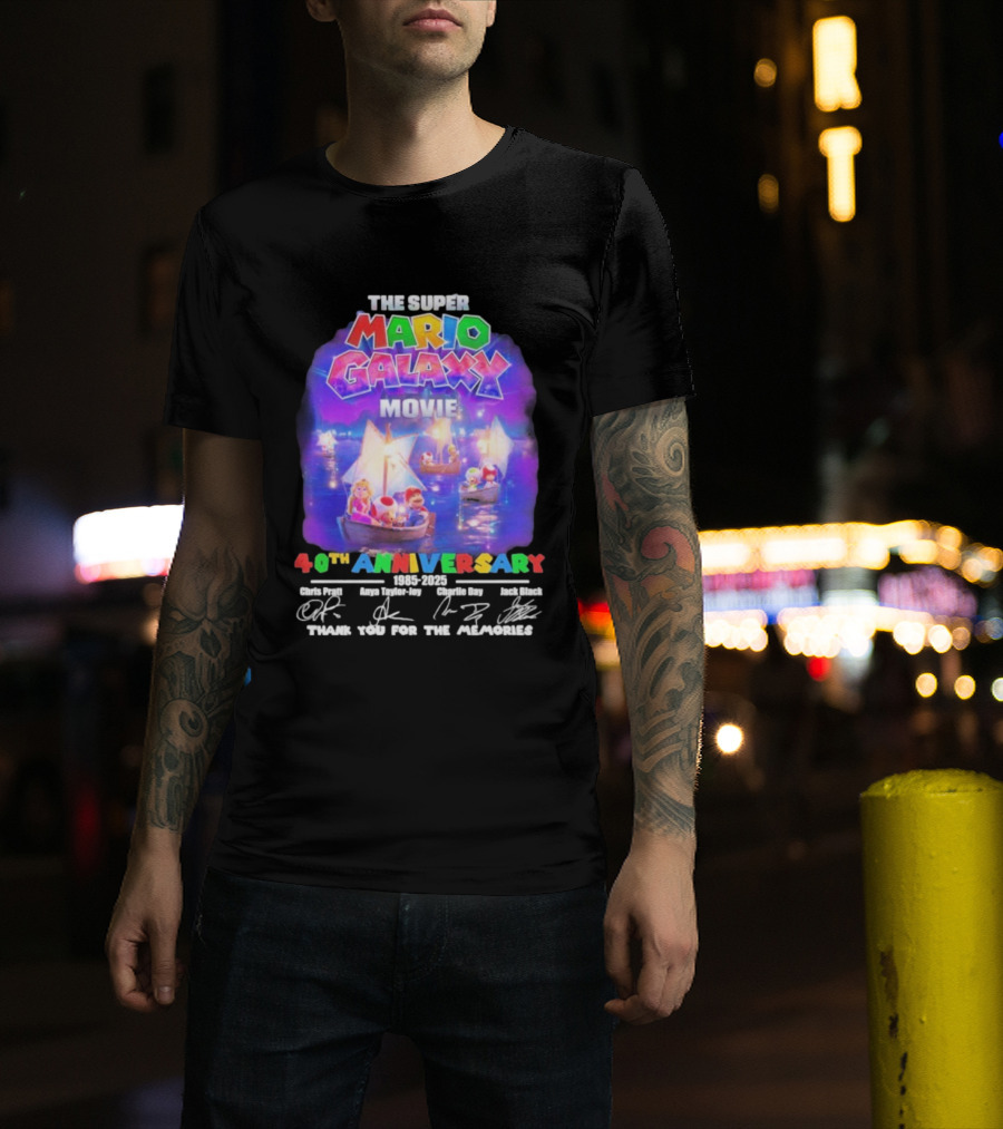 The Super Mario Galaxy Movie 40th Anniversary 1985-2025 Thank You For The Memories T-Shirt