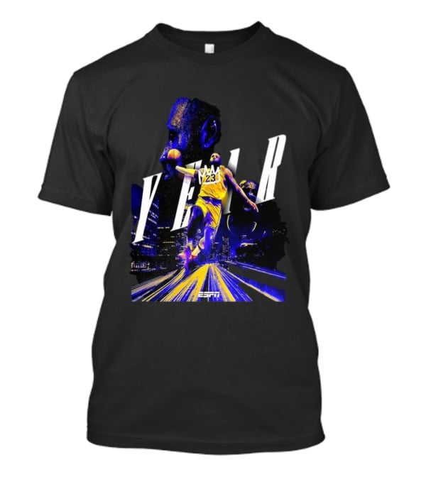 LeBron James Year 23 ESPN Los Angeles Lakers Dunk T-Shirt
