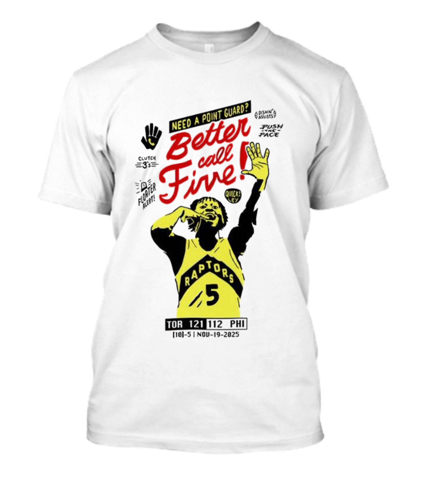Need A Point Guard Better Call Five Toronto Raptors Basketball Quick Key T-Shirt