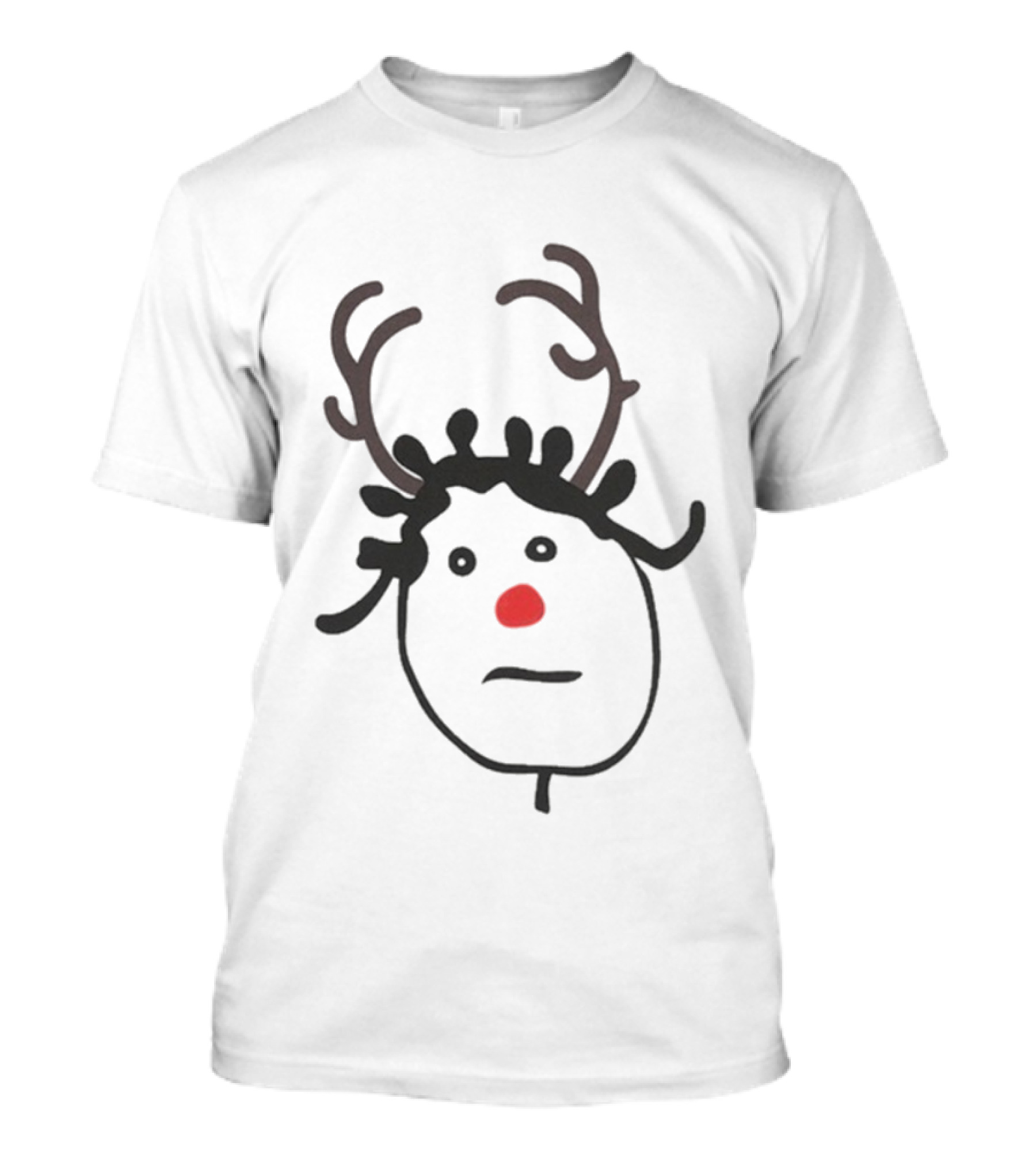 Rihanna Rhenna R20 Merry Christmas Reindeer Antlers Red Nose T-Shirt