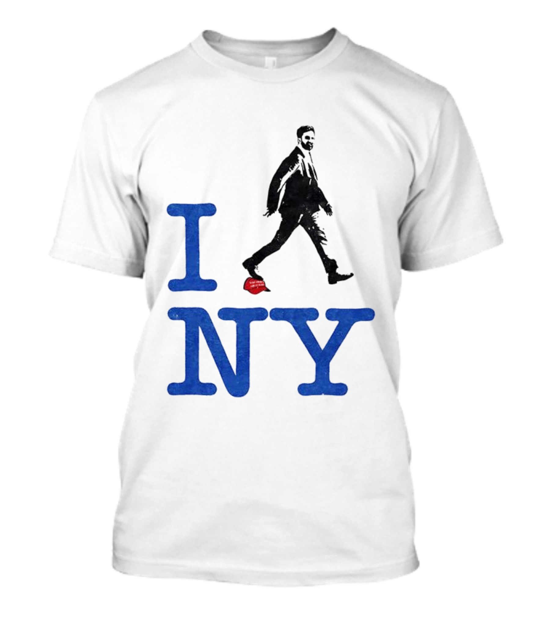 I Love NY Zohran Mamdani Walking Silhouette T-Shirt