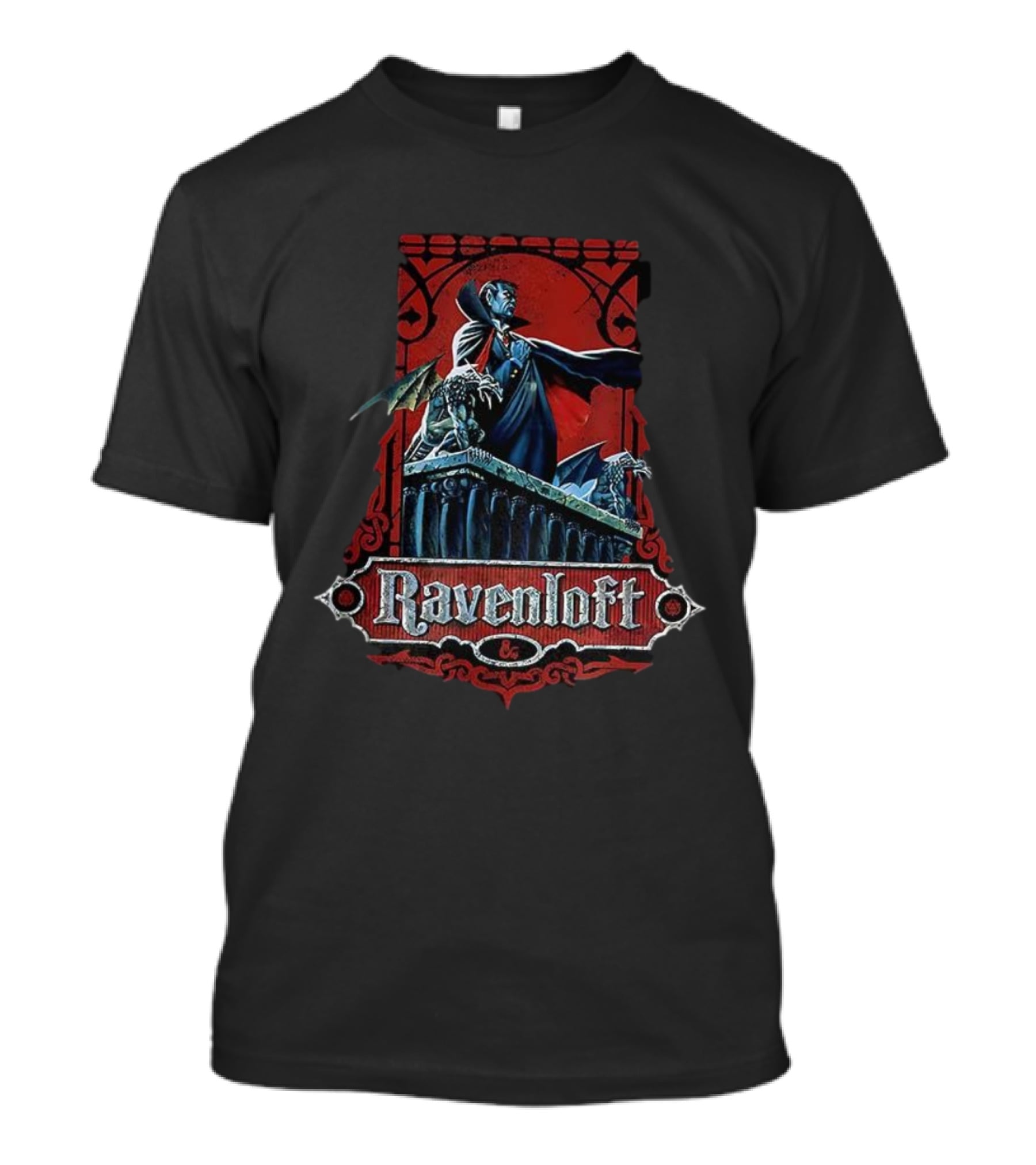 Ravenloft Dungeons And Dragons 50th Anniversary Vampire Imagery T-Shirt