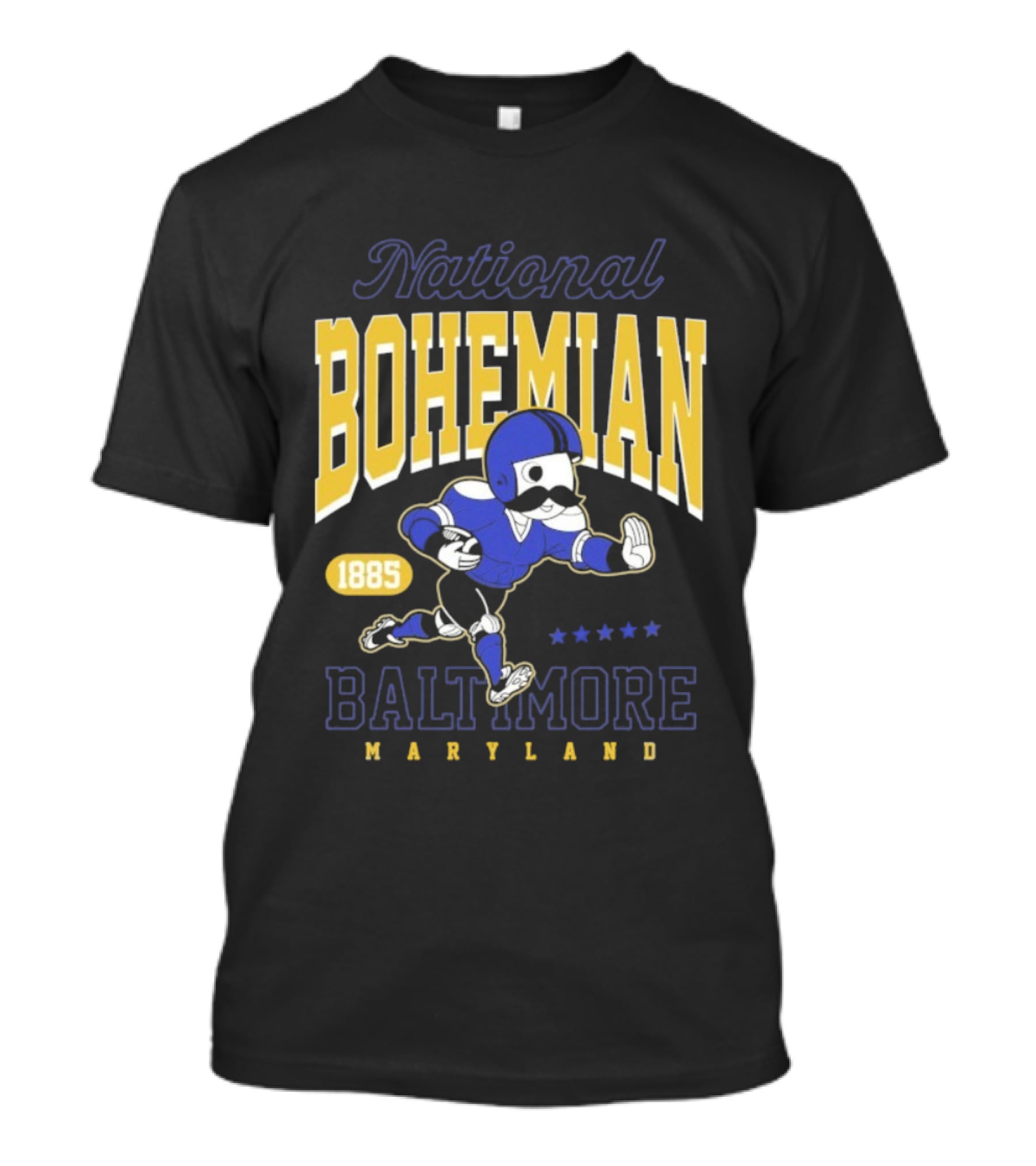 National Bohemian 1885 Baltimore Maryland Football Running Mascot T-Shirt