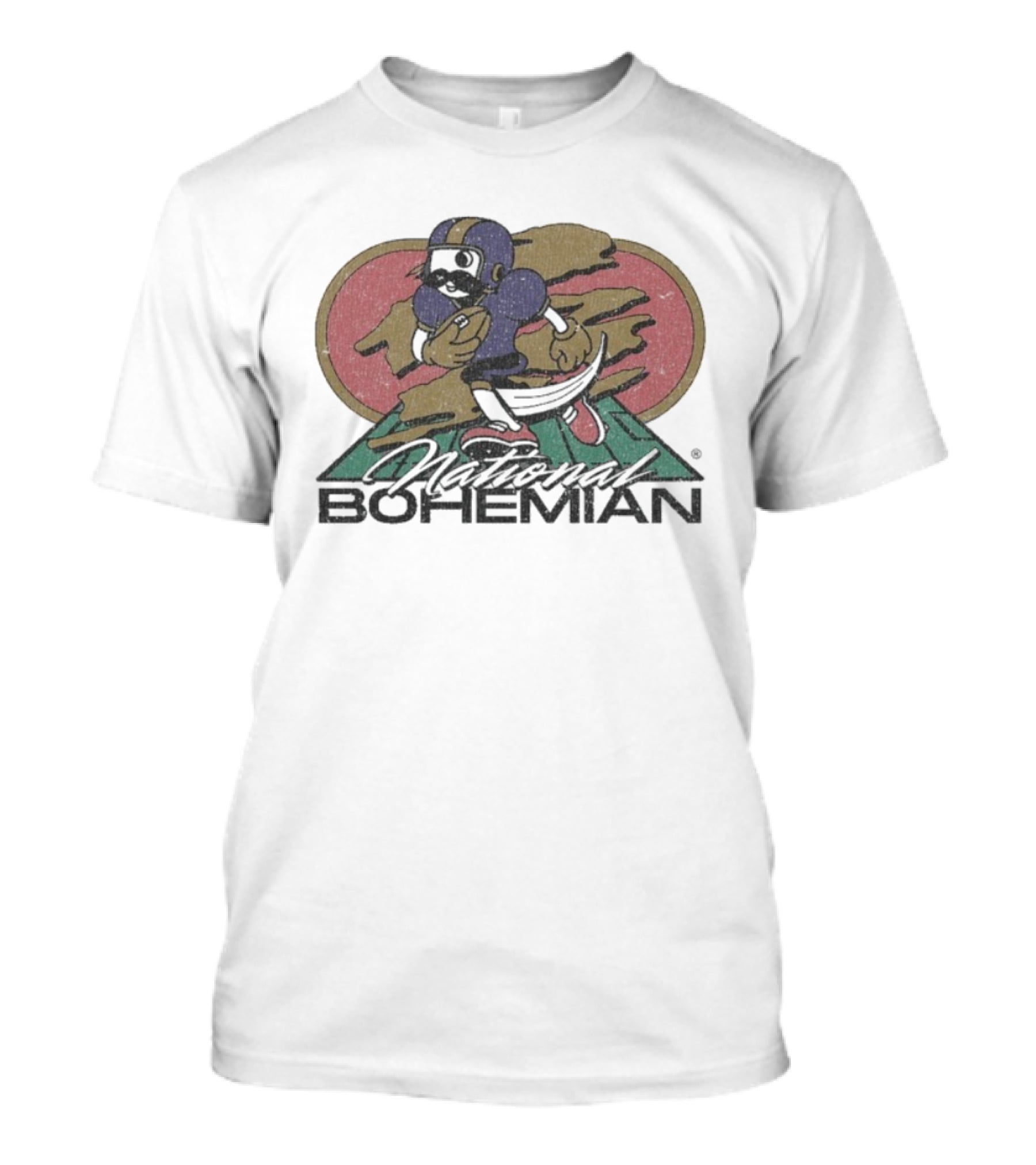 National Bohemian Game Day Boh Football Retro Style T-Shirt