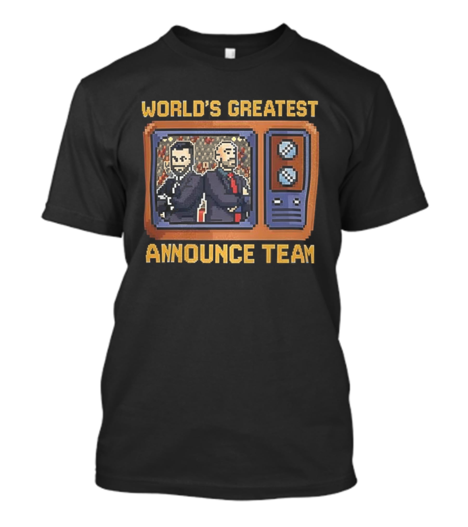 World’s Greatest Announce Team Retro TV Style T-Shirt