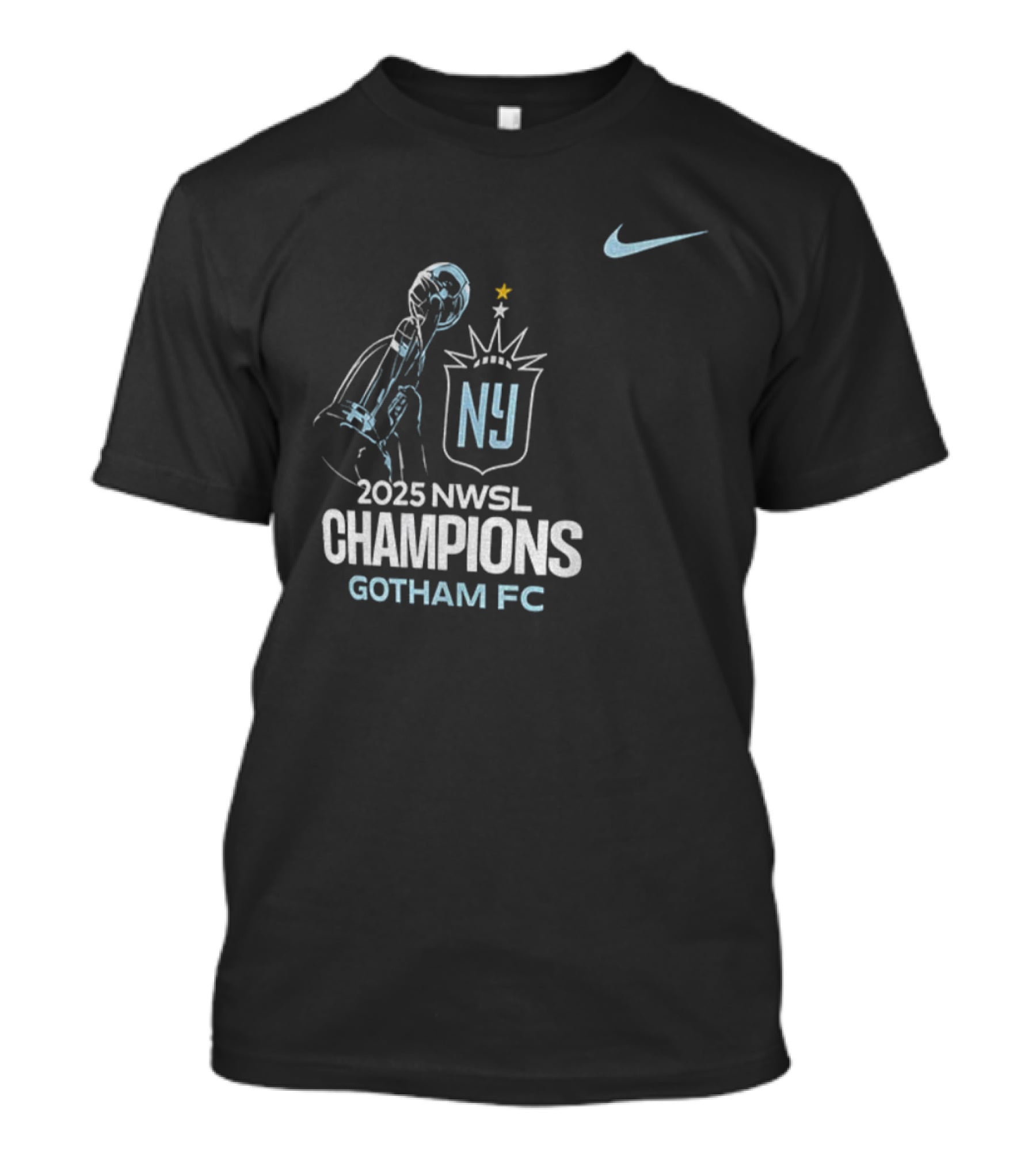 2025 NWSL Champions NJ Gotham FC New Jersey Soccer Victory T-Shirt