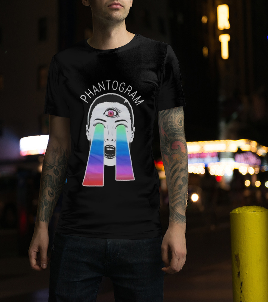 Phantogram Psychedelic Laser Eyes Third Eye Design T-Shirt