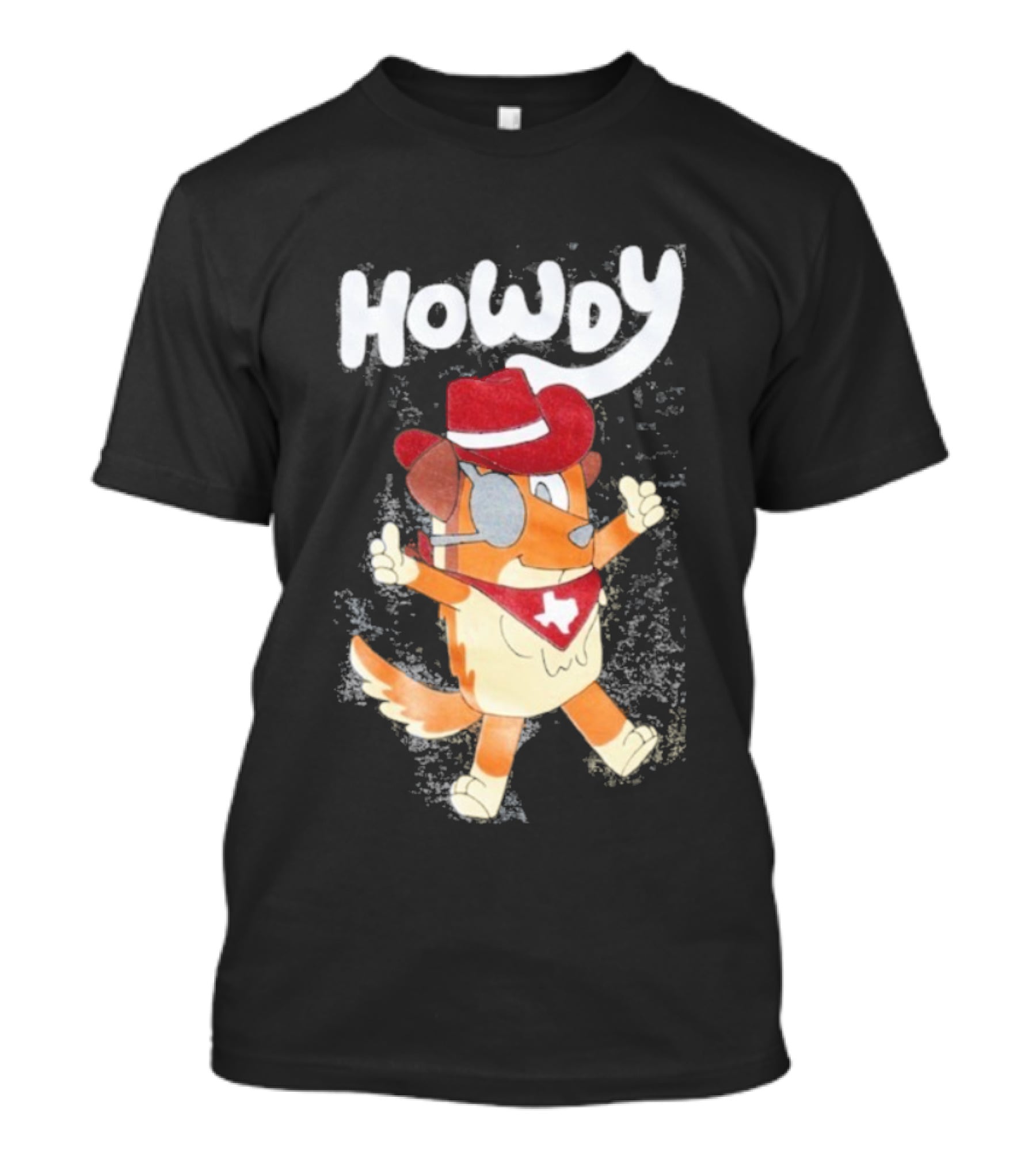Howdy Dog Texas Bandana Cowboy Hat T-Shirt