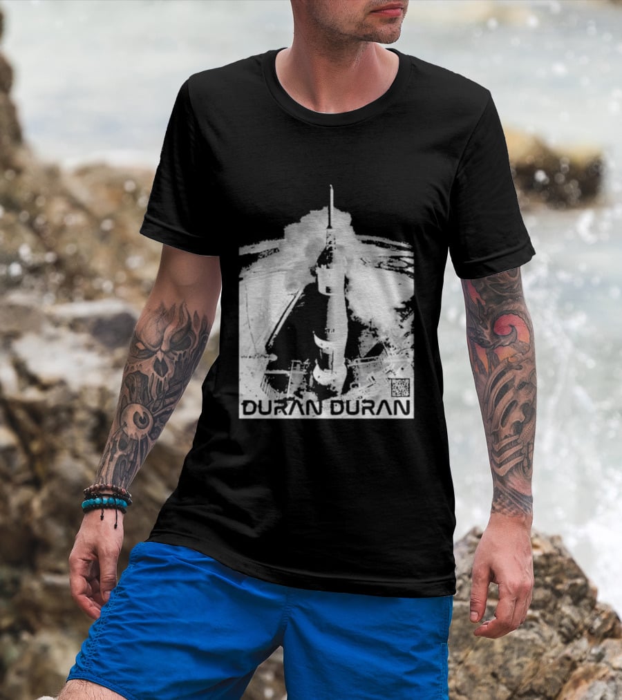 Duran Duran Rocket Launch Space Exploration Music Theme T-Shirt