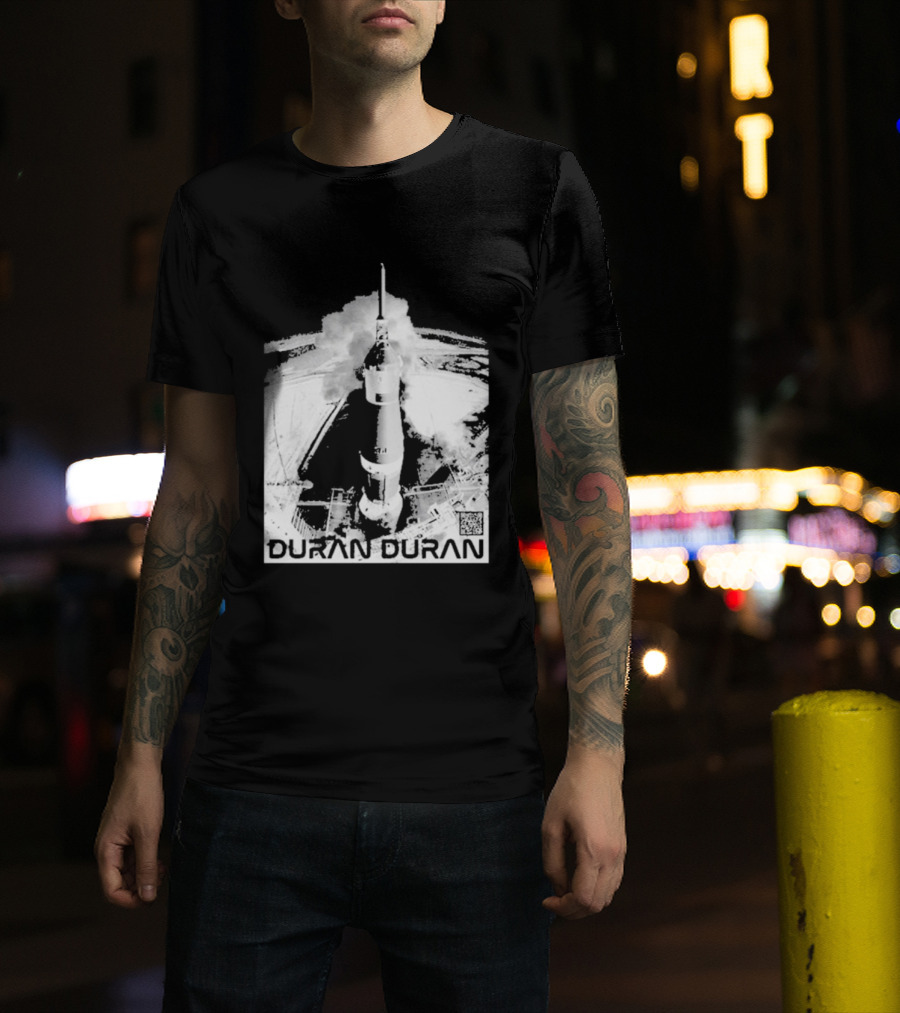 Duran Duran Rocket Launch Space Exploration Music Theme T-Shirt
