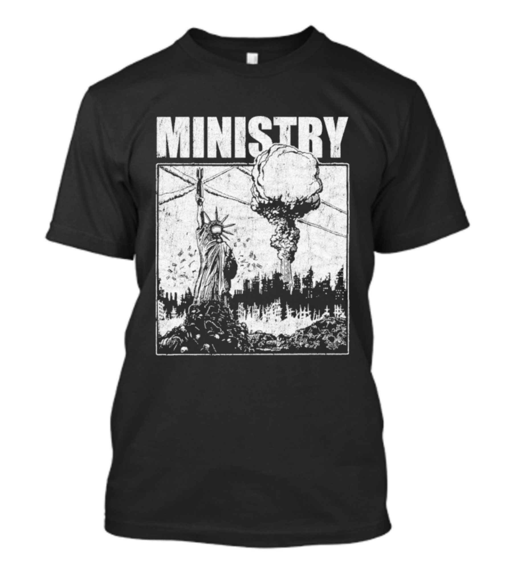 Ministry Nuclear Statue Of Misery Explosion T-Shirt