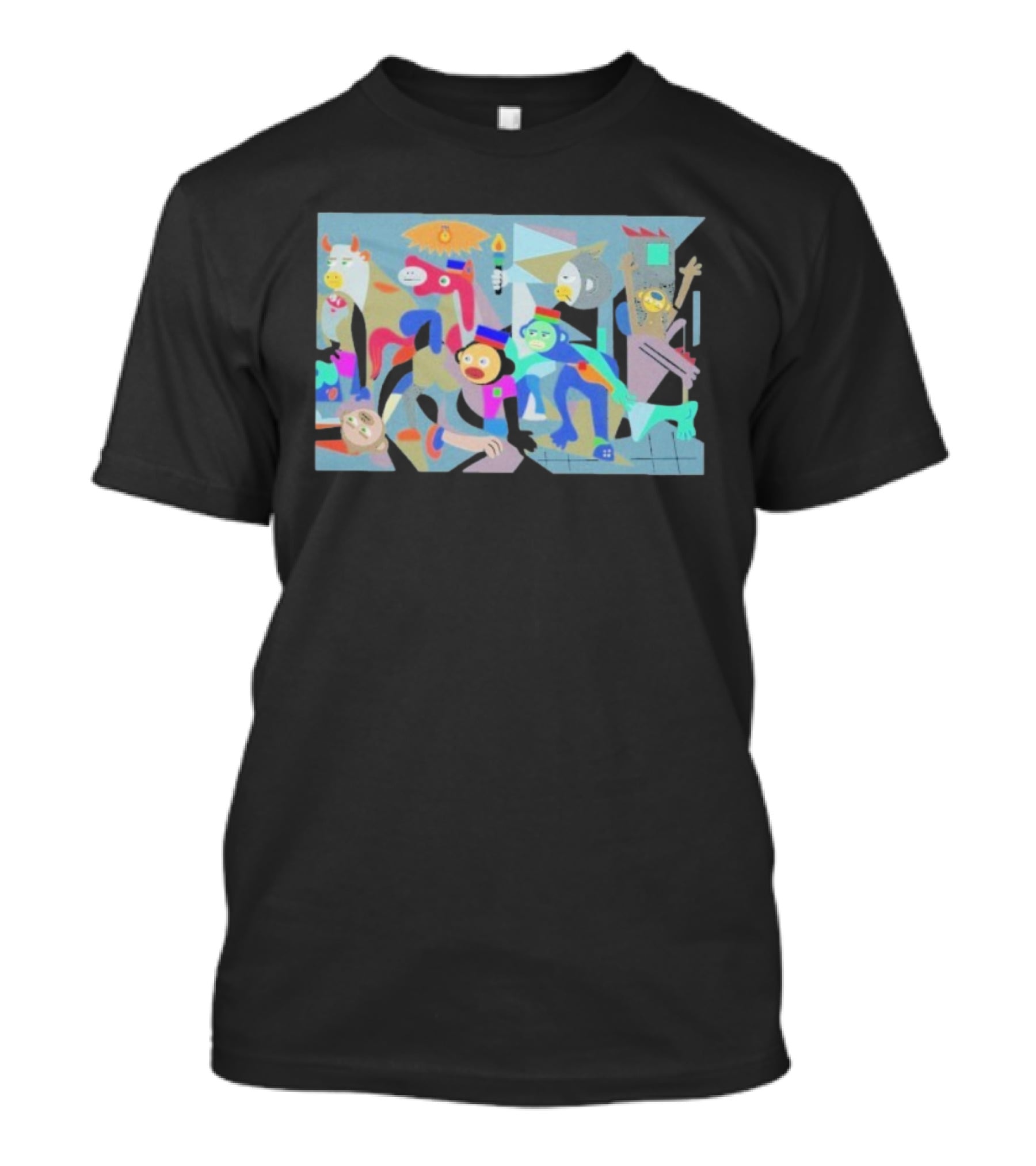 Onchainmonkey Ascolour Picasso-Style Abstract Colorful Characters T-Shirt