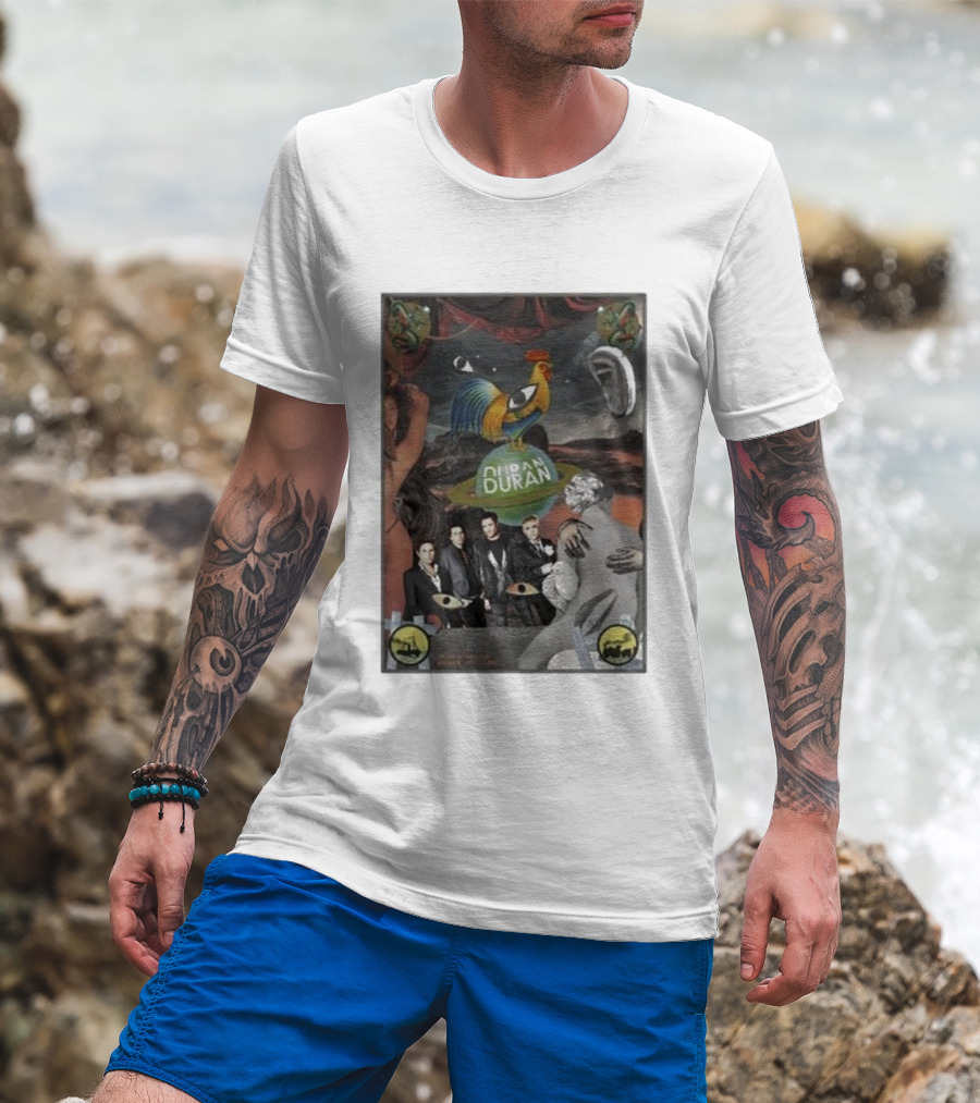 Duran Duran Yokoo Rooster Surreal Collage Vintage Style T-Shirt