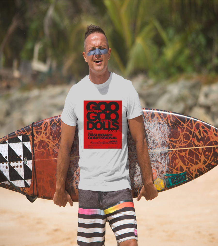 Goo Goo Dolls Canada Spring Tour 2026 With Dashboard Confessional April 6 Canadian Tire Centre T-Shirt