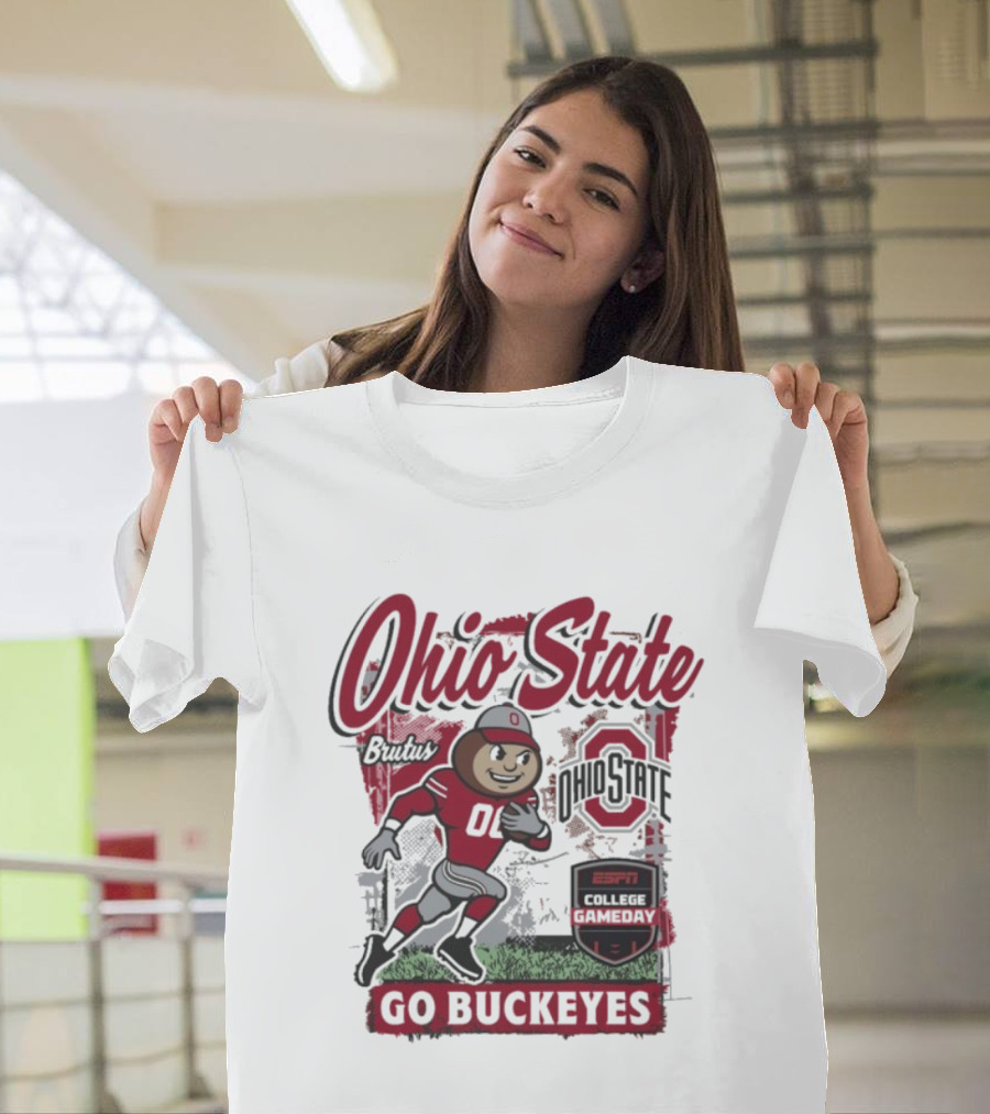 Ohio State Buckeyes Brutus ESPN College GameDay 2025 Go Buckeyes T-Shirt