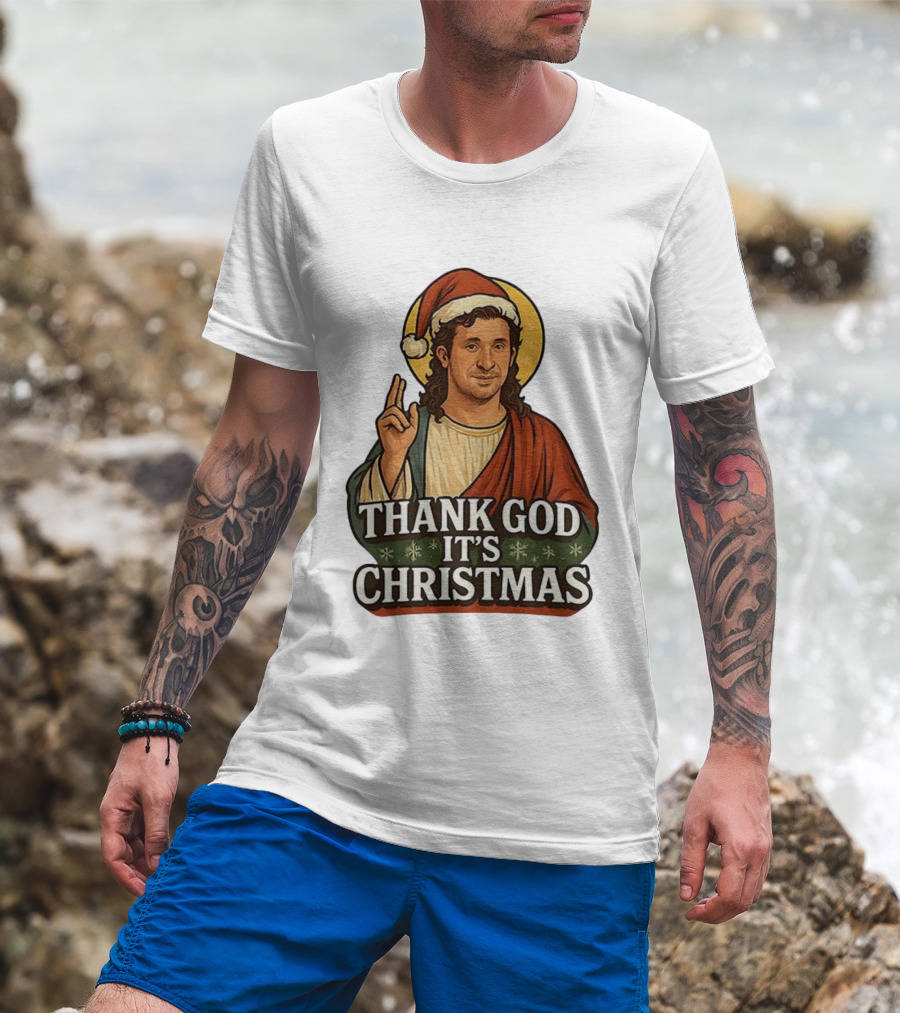 Thank God It’s Christmas Robbie Fowler Santa Christian Blessing T-Shirt