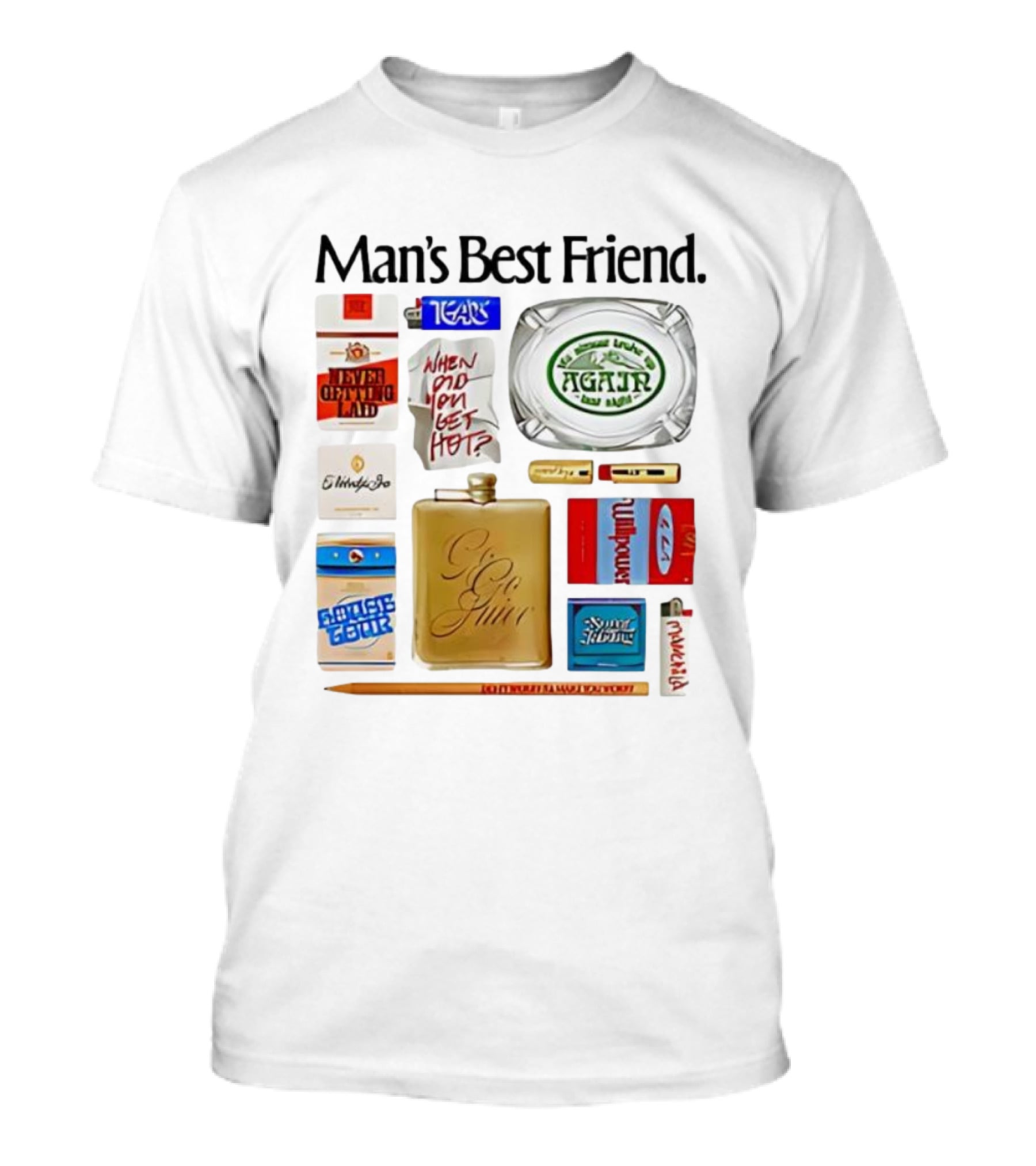 Sabrina Carpenter Man’s Best Friend 2025 Tour Go Juice Agajr Badge Never Getting Laid T-Shirt