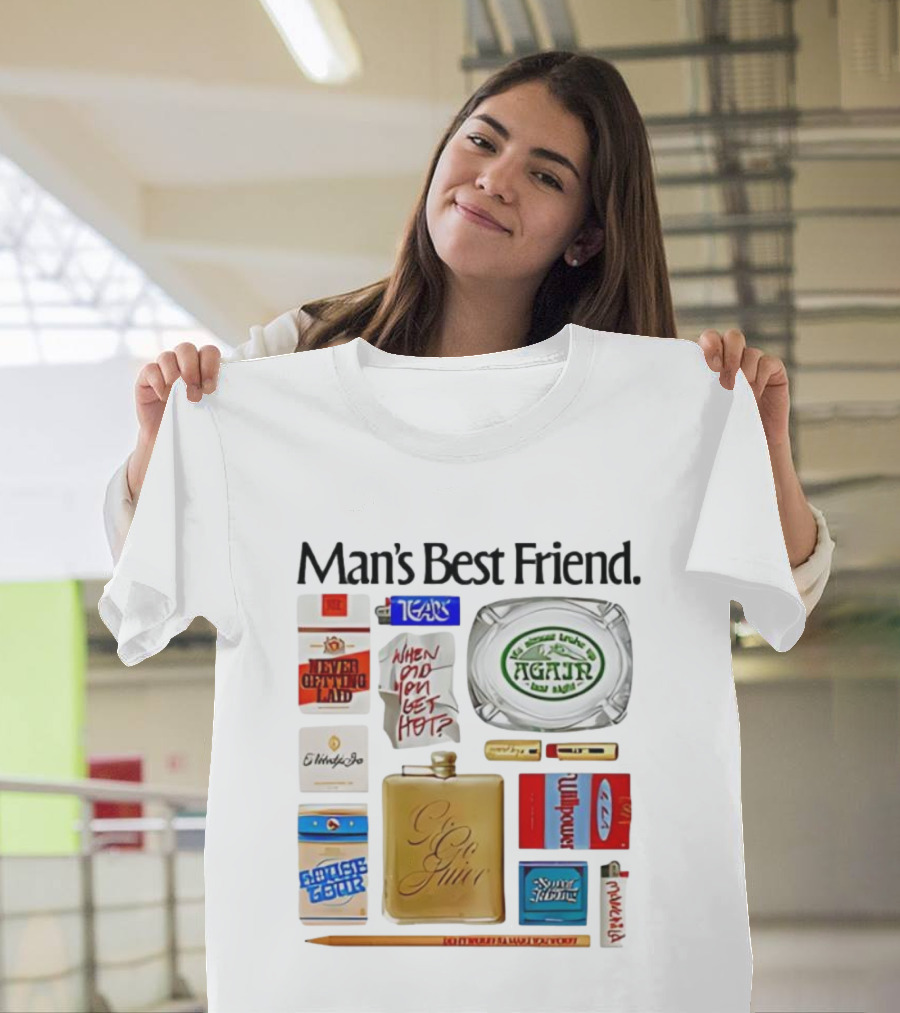 Sabrina Carpenter Man’s Best Friend 2025 Tour Go Juice Agajr Badge Never Getting Laid T-Shirt