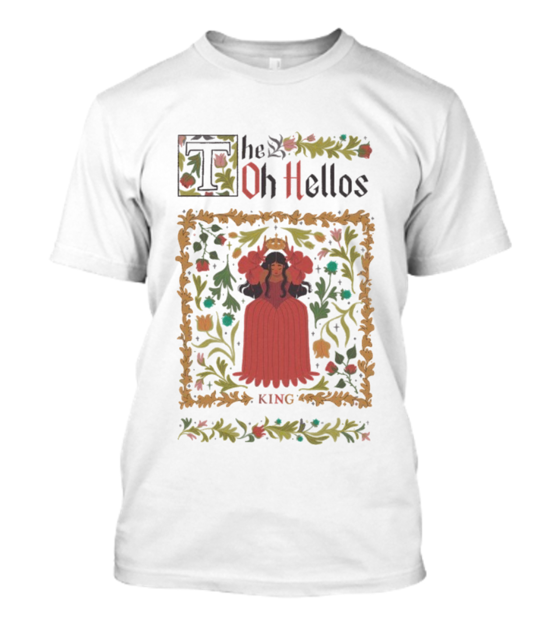 The Oh Hellos King Floral Artwork Print T-Shirt