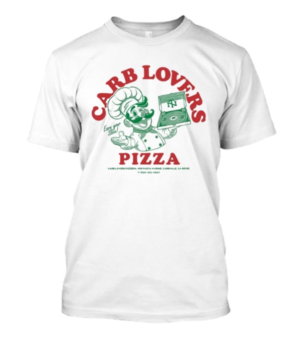 Carb Lovers Pizza Earn Your Slice Chef Thundernoise Turntables And Oven Fun T-Shirt