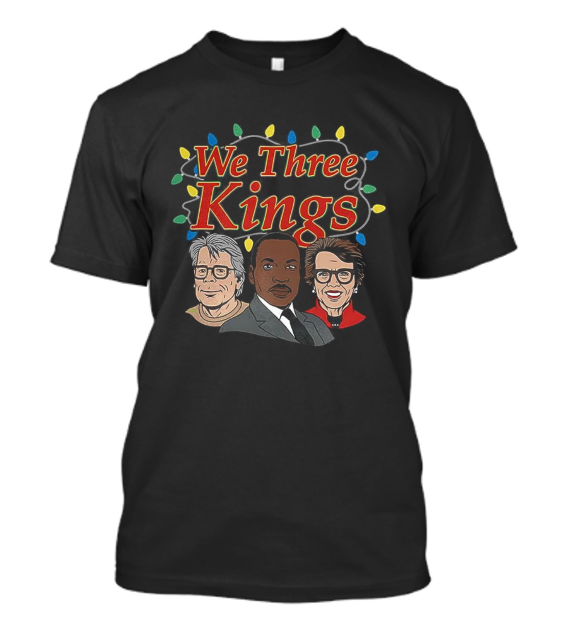 We Three Kings String Of Christmas Lights Cartoon T-Shirt