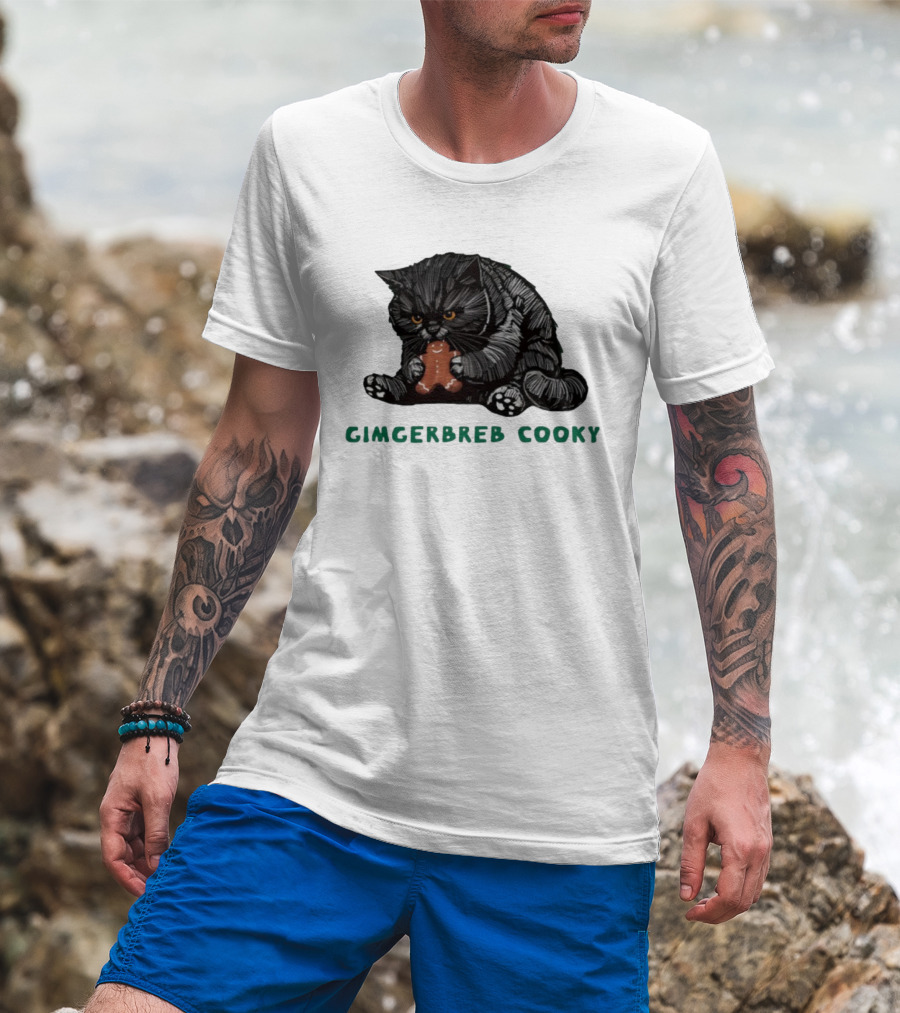 Gimgerbreb Cooky Cat Christmas Gingerbread Cookie Cat T-Shirt