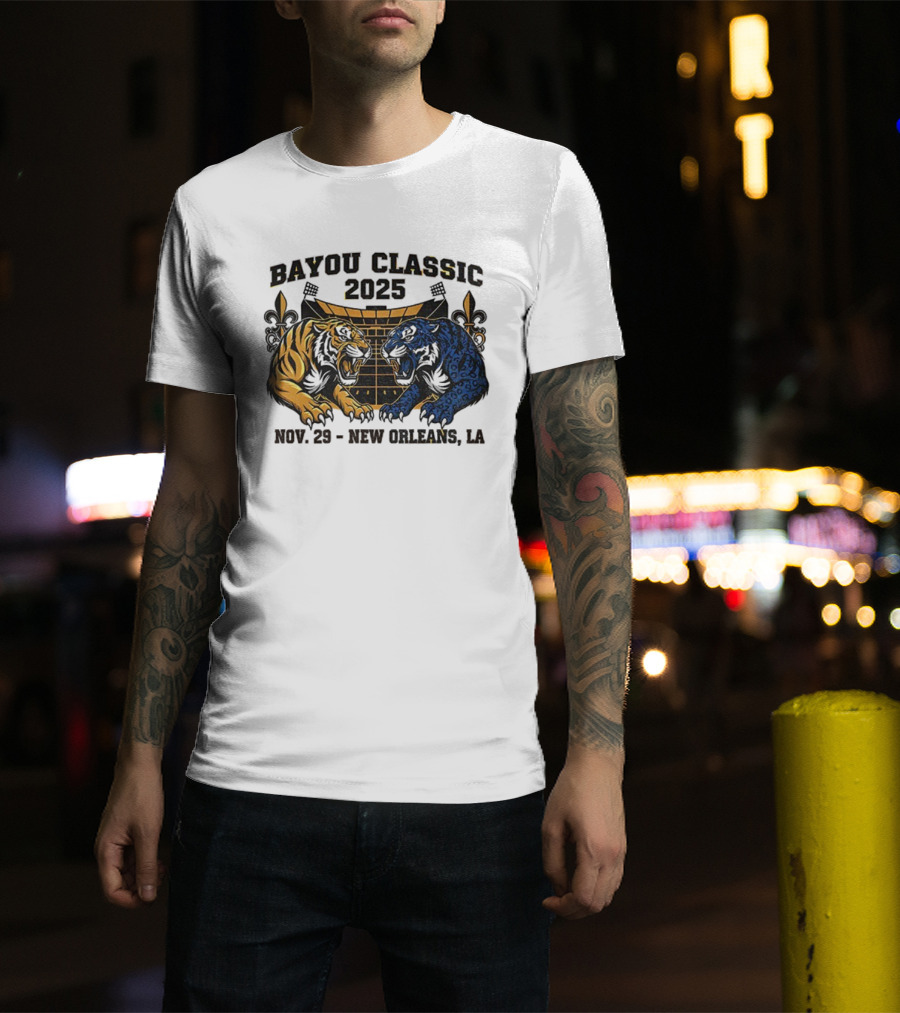 Bayou Classic 2025 Nov 29 New Orleans LA Grambling Vs Southern Rivalry HBCU Football T-Shirt