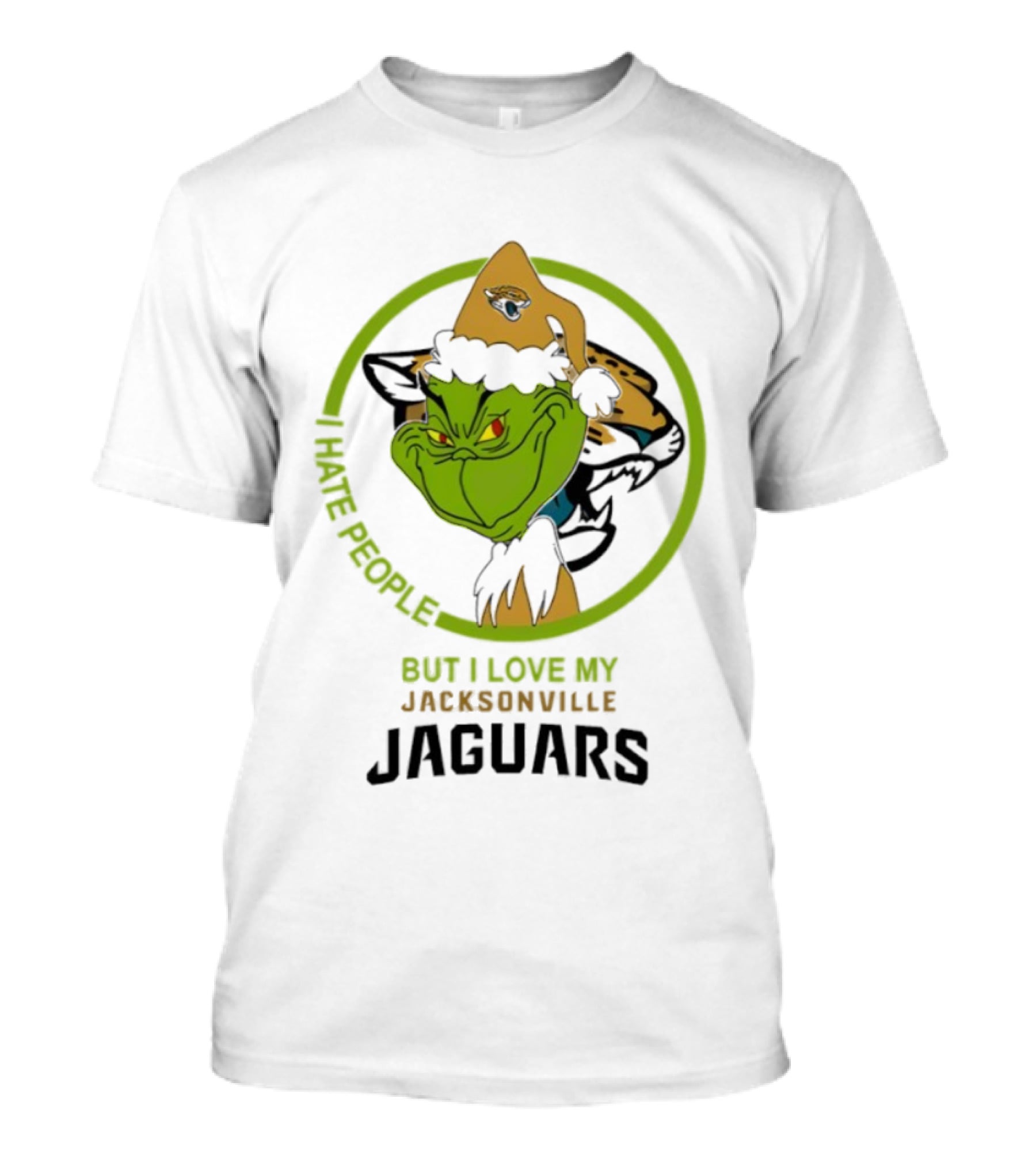 Jacksonville Jaguars Grinch I Hate People But I Love My Jacksonville Jaguars T-Shirt
