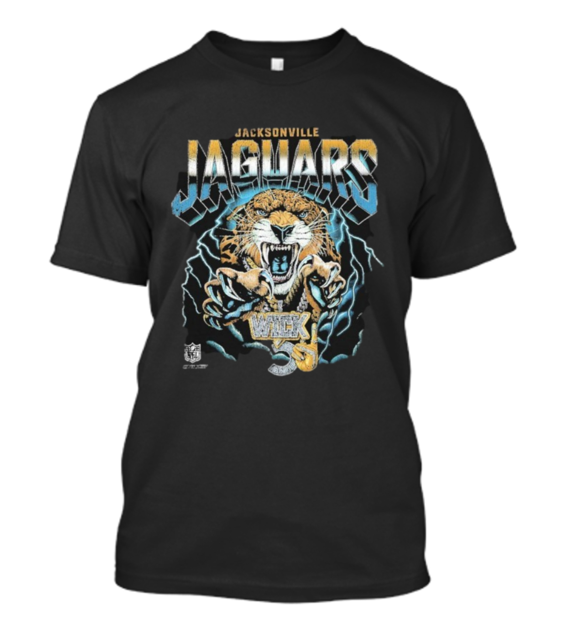 Jacksonville Jaguars NFL Nardo Wick Teal Smoke Chain T-Shirt