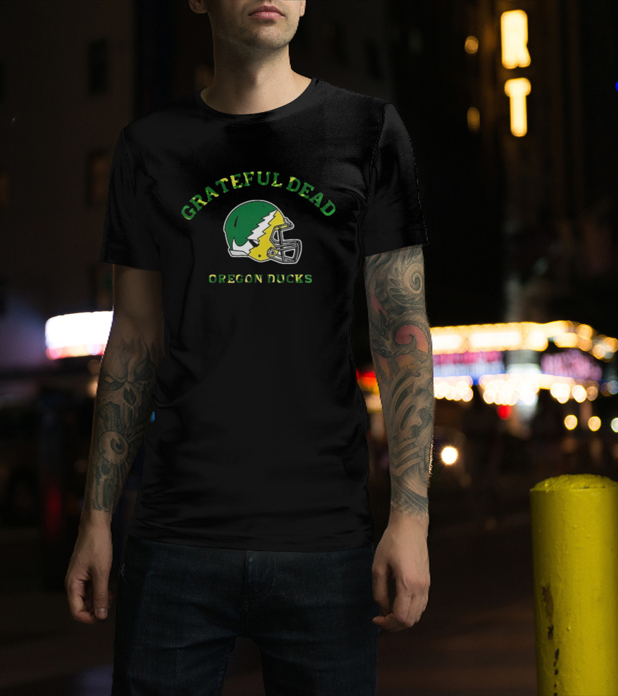 Grateful Dead Oregon Ducks Helmet Collaboration T-Shirt