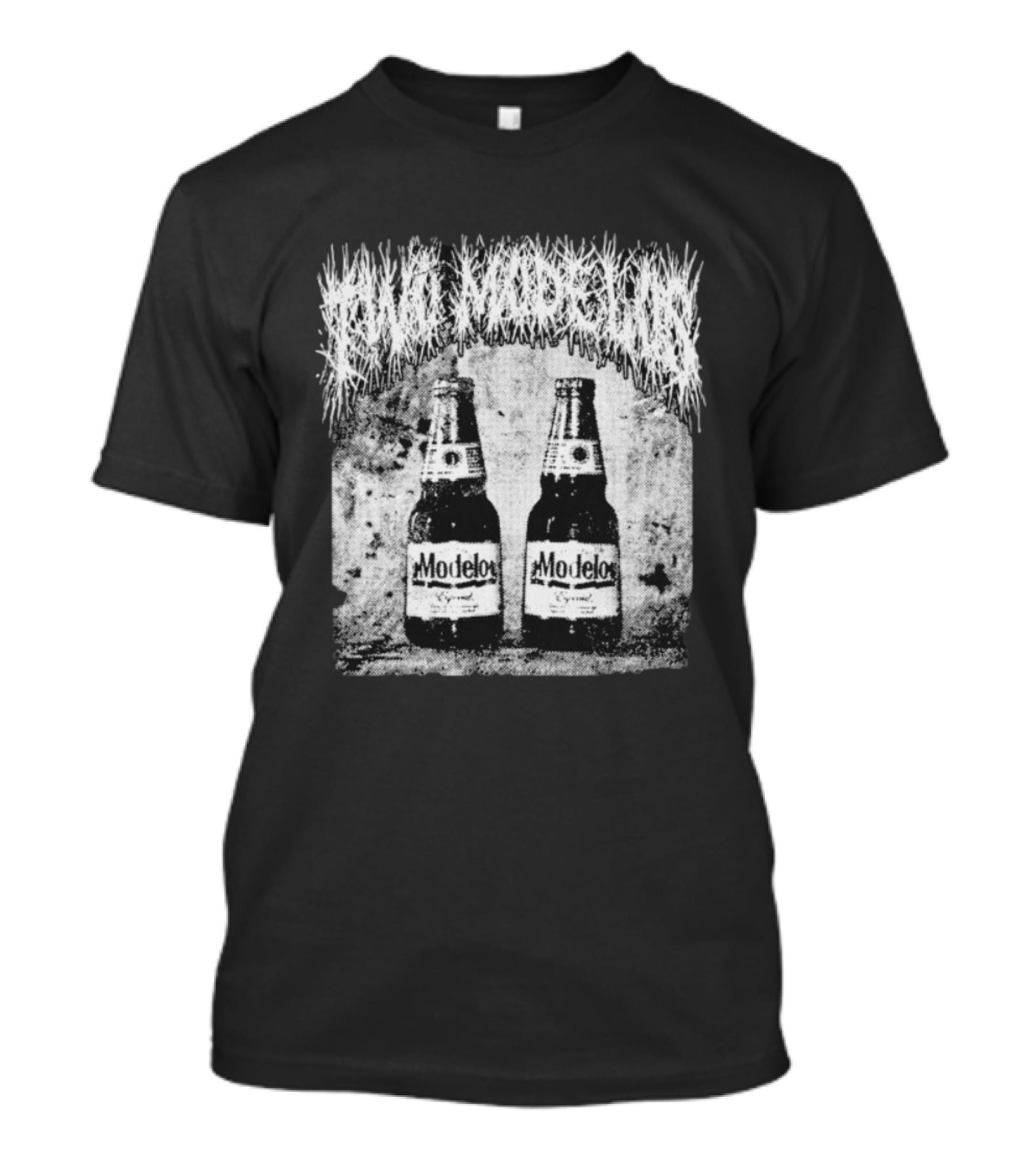 Two Modelos Metal Style Bottles Graphic T-Shirt