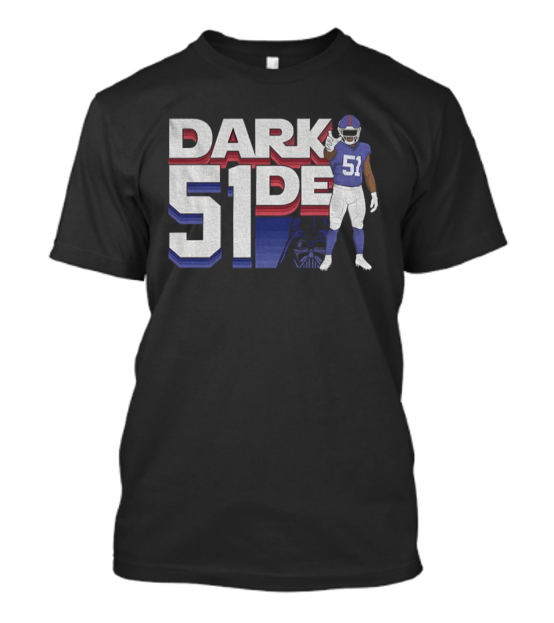 Abdul Carter New York Giants Dark 51der Star Wars NFL Football T-Shirt