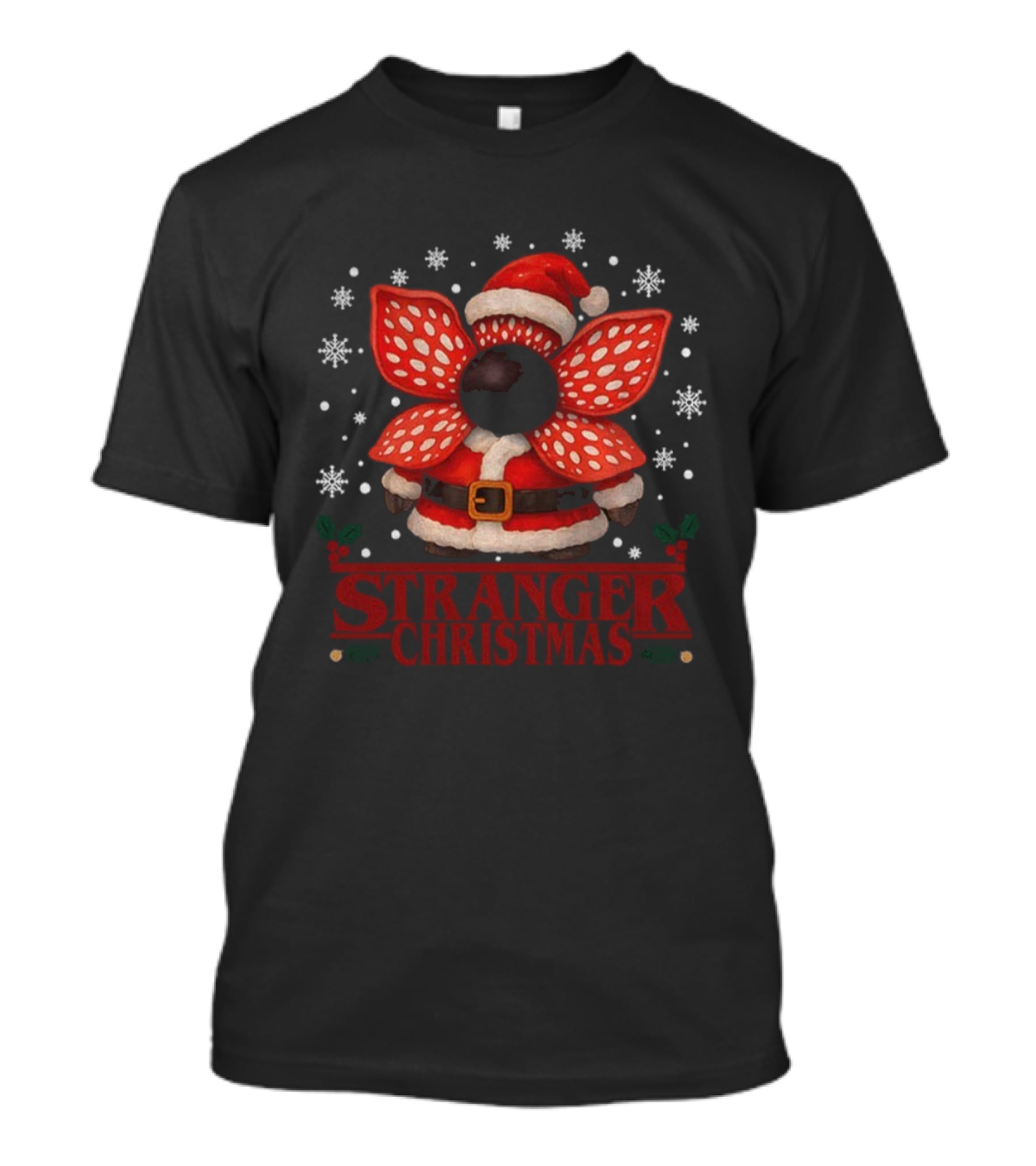 Stranger Things Demogorgon Santa Christmas Winter Monsters T-Shirt