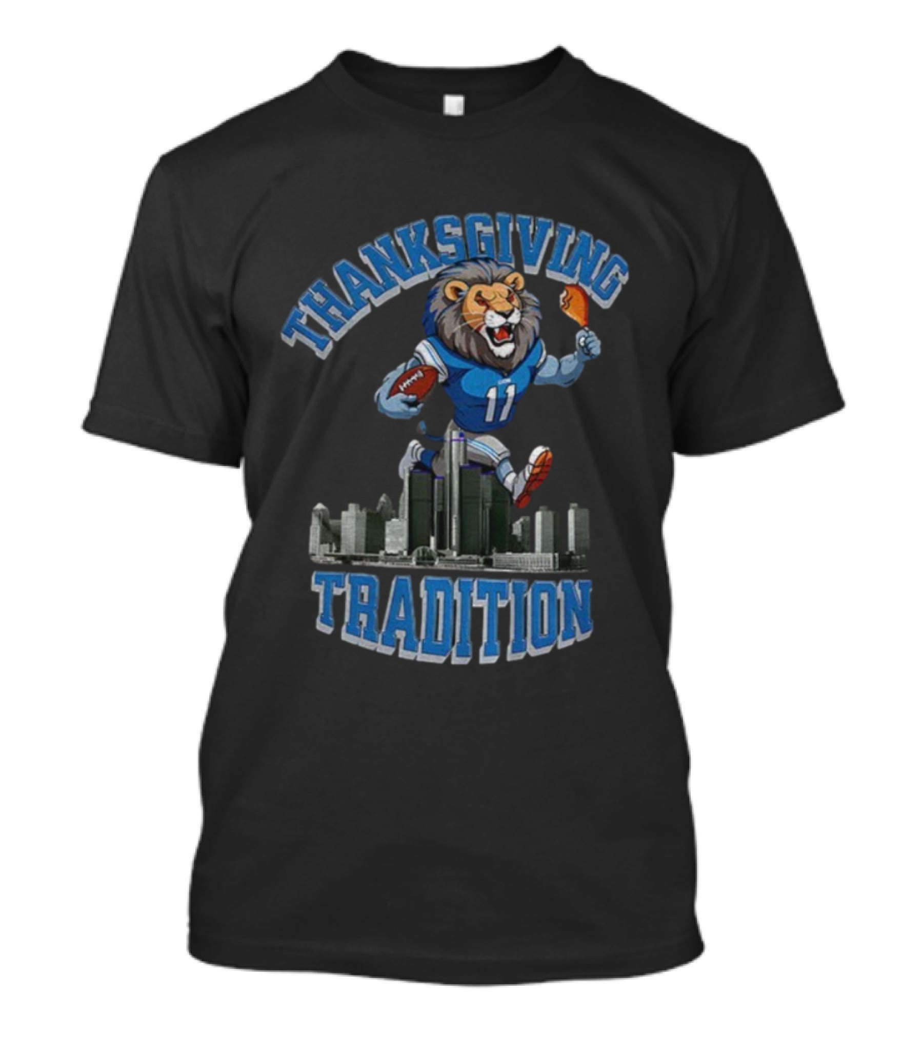 Thanksgiving Tradition Detroit Lions Game Day Football Celebration T-Shirt