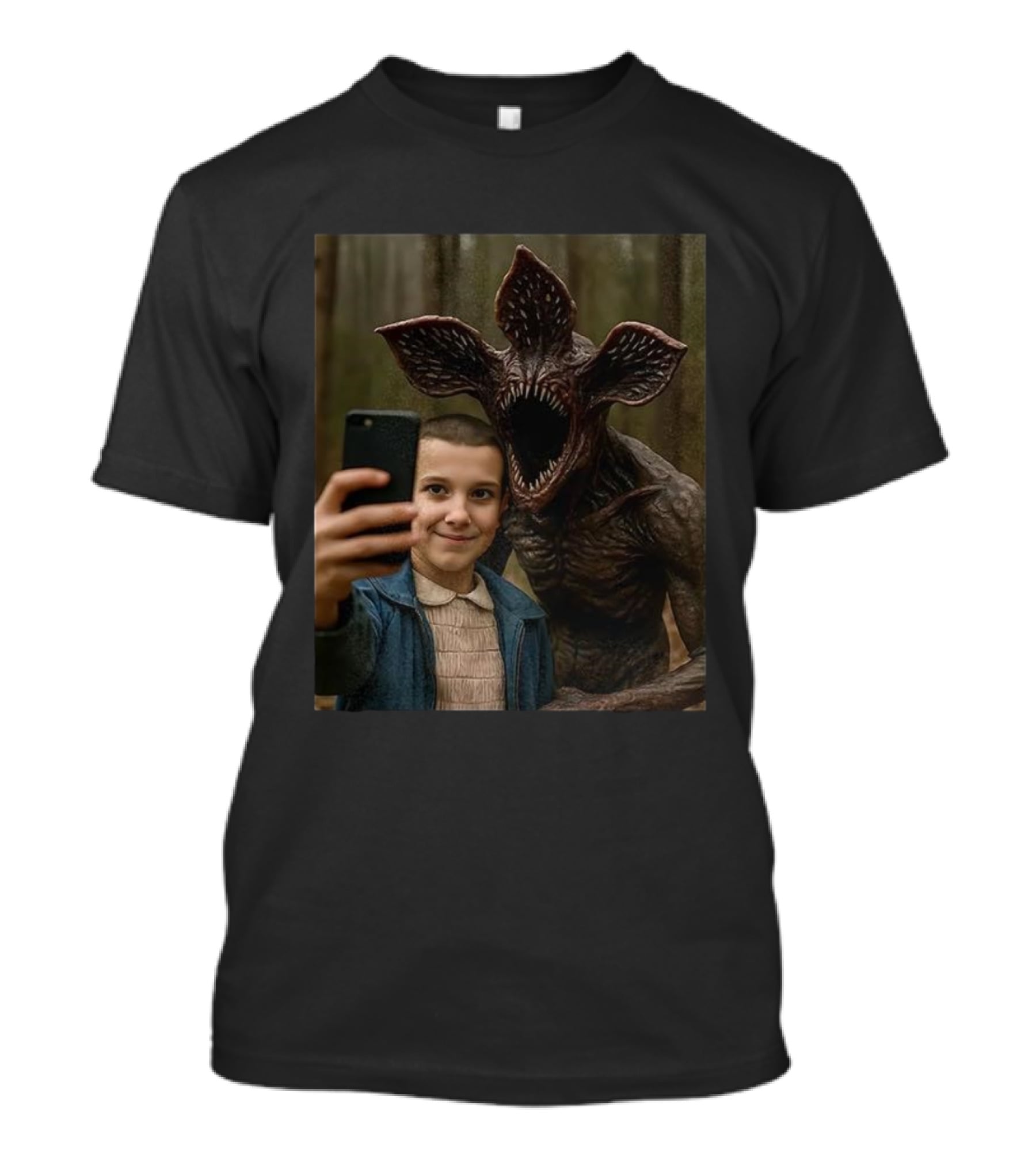 Stranger Things Eleven Demogorgon Selfie Meme Viral Fan Favorite Moment Iconic Scene T-Shirt