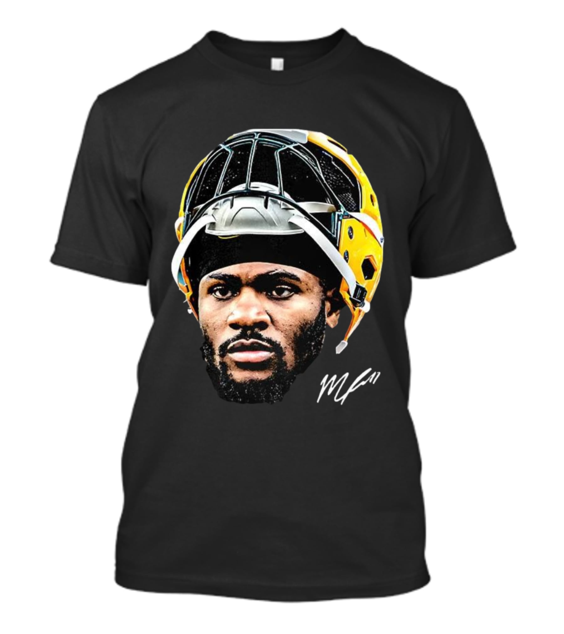 Micah Parsons Green Bay Packers Helmet Big Face Signature Football T-Shirt