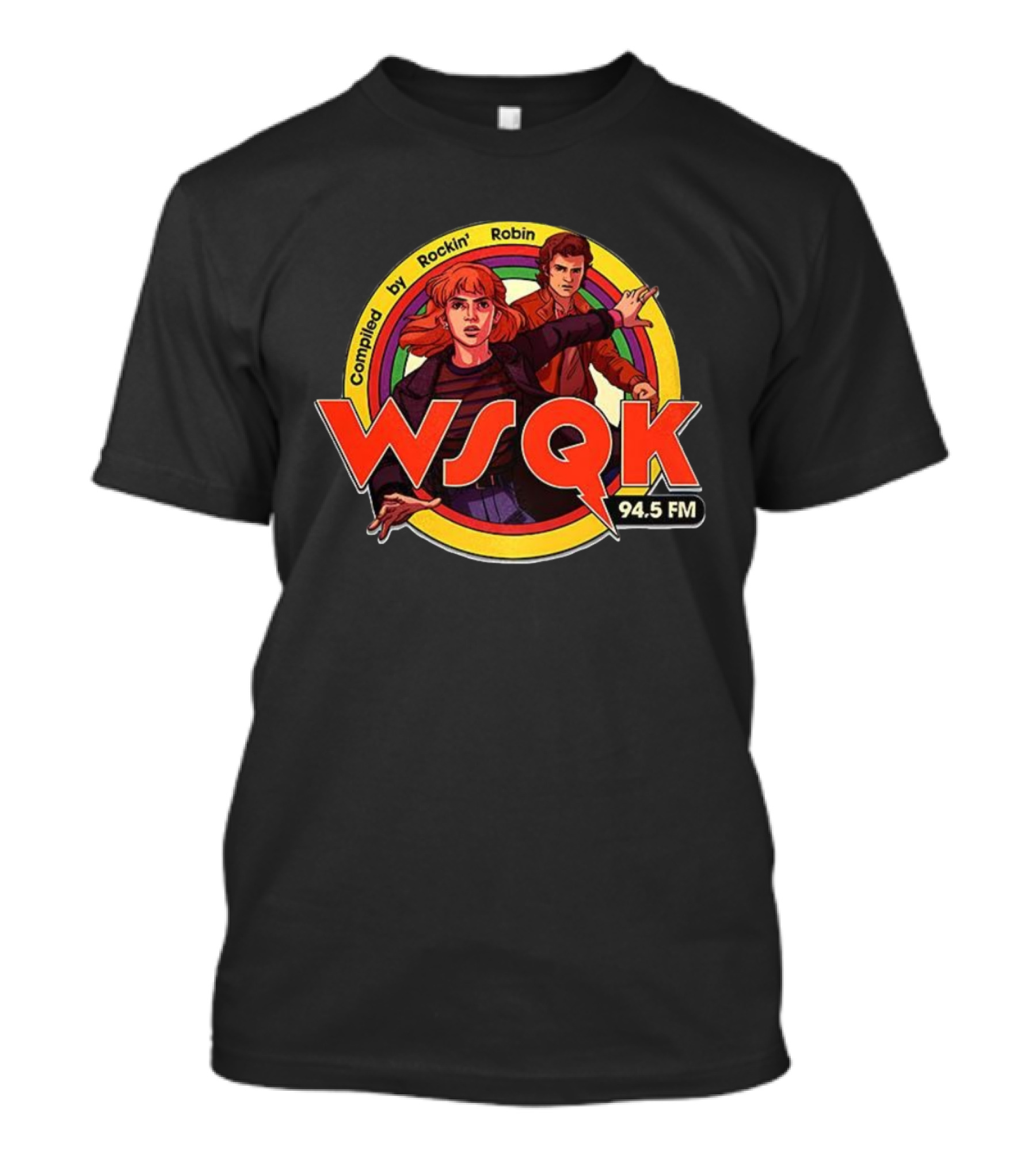 WSQK 94.5 FM Compiled By Rockin’ Robin Retro Style T-Shirt