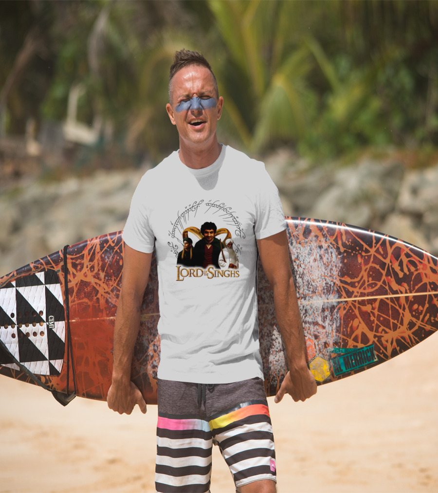 Lord Of The Singhs Fellowship Characters Parody T-Shirt