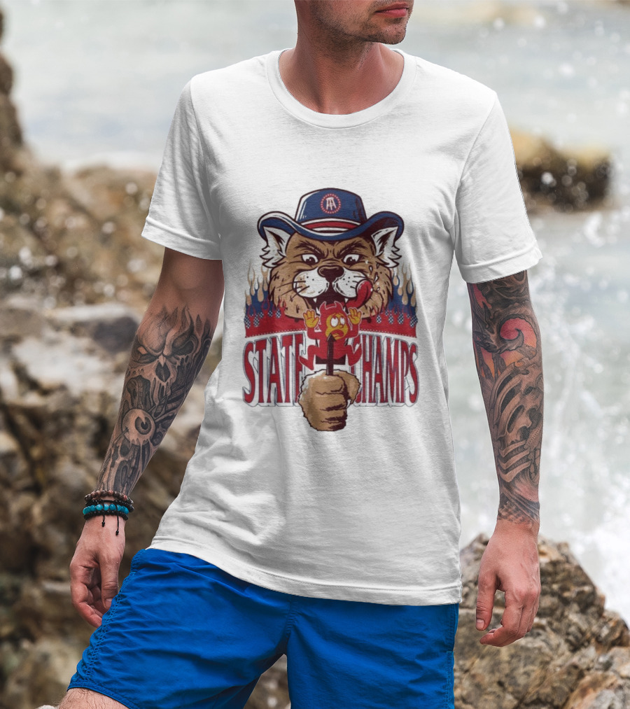 Arizona Wildcats State Champs Wildcat And Sun Devil Mascot Duel T-Shirt