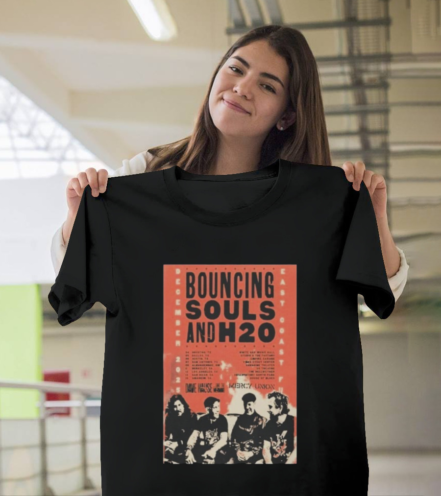 Bouncing Souls H2O December 2025 East Coast Tour Dave Hause Mercy Union Concert Dates T-Shirt