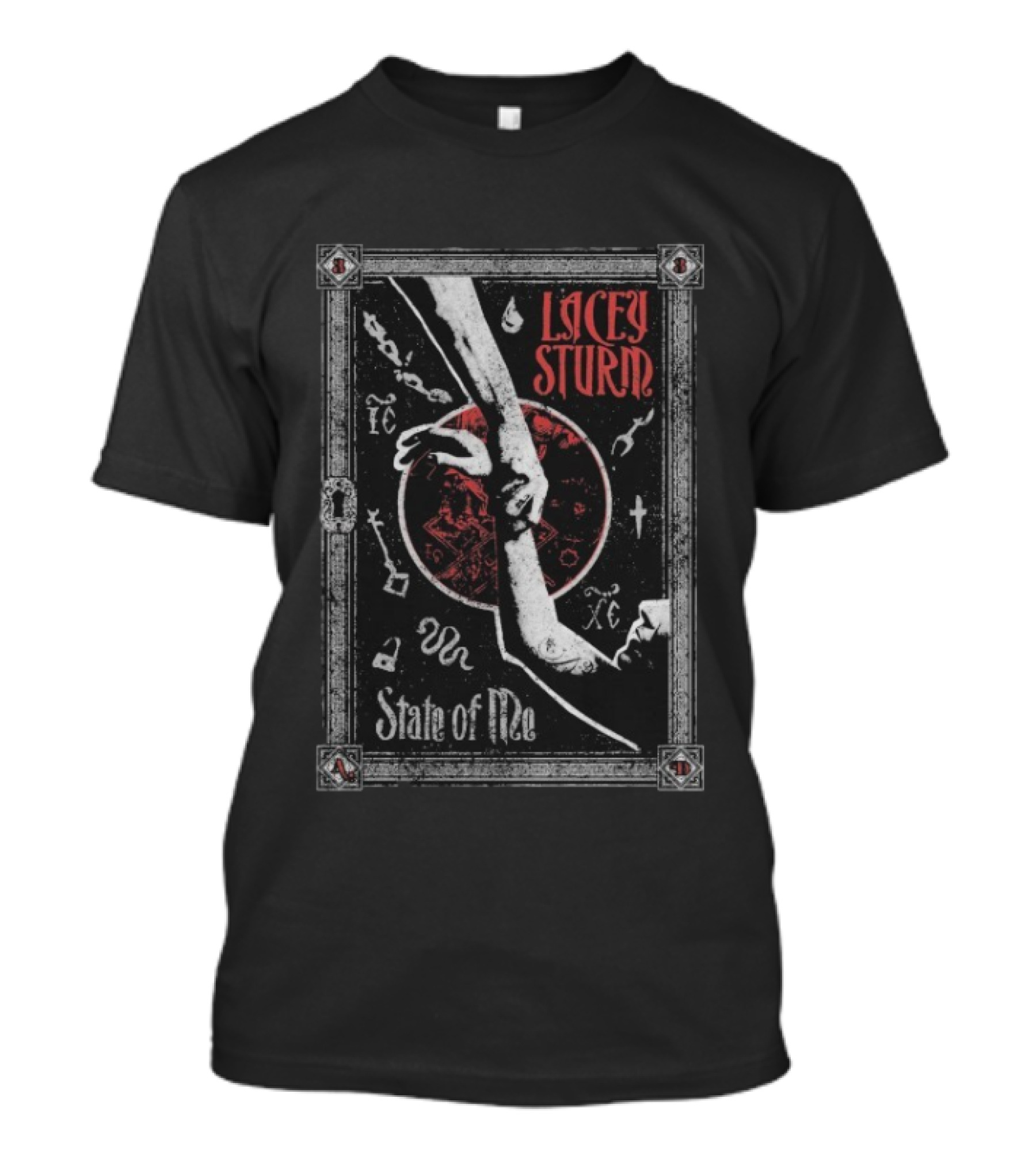 Lacey Sturm State Of Me Hands Red Circle Tarot Symbols T-Shirt