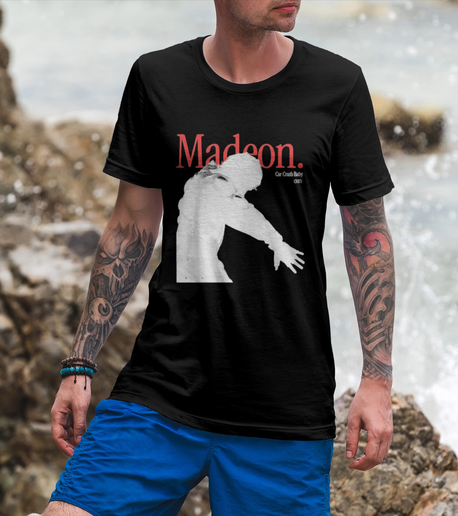 Madeon Car Crash Baby 607 White Silhouette T-Shirt