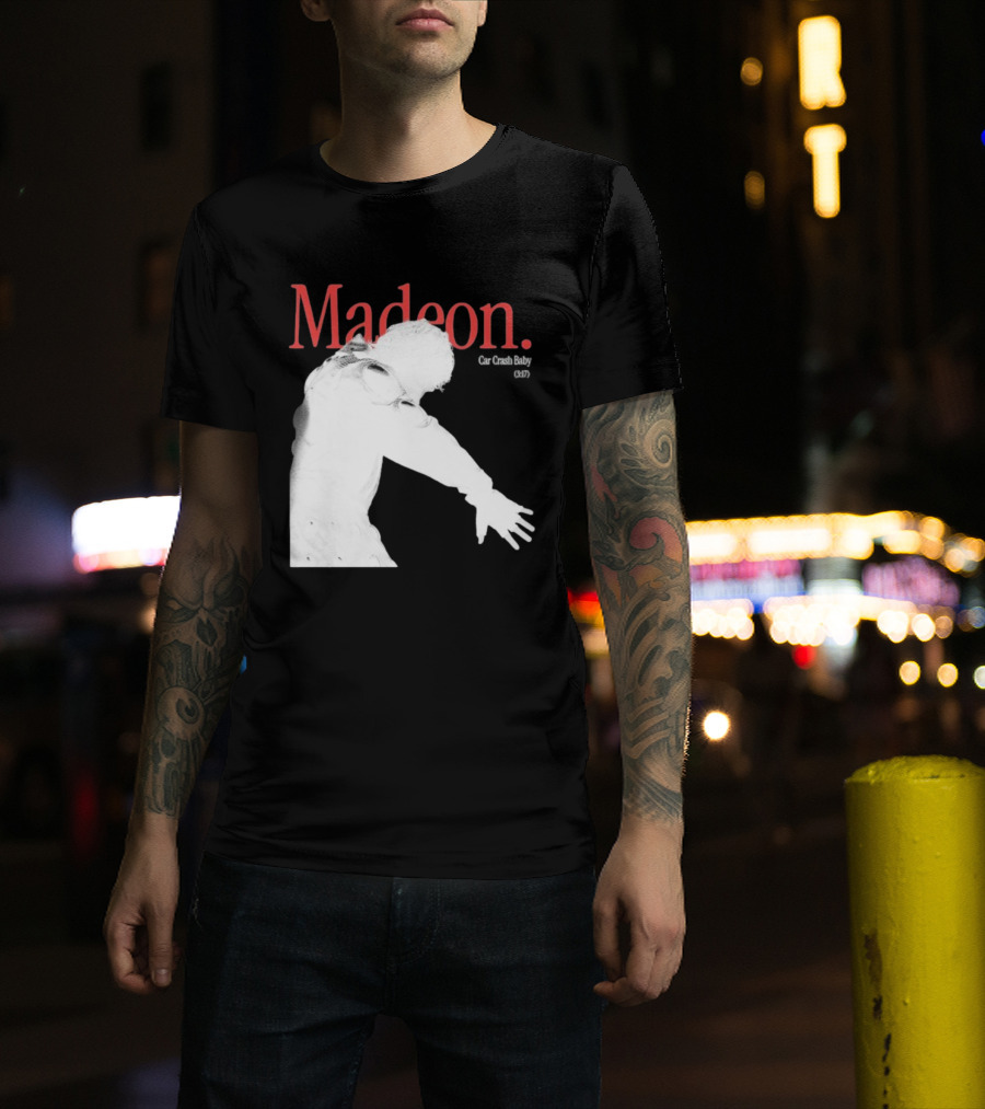 Madeon Car Crash Baby 607 White Silhouette T-Shirt