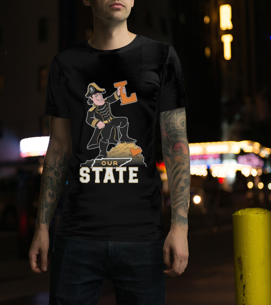 Vanderbilt Commodores Mascot Holding L Our State T-Shirt