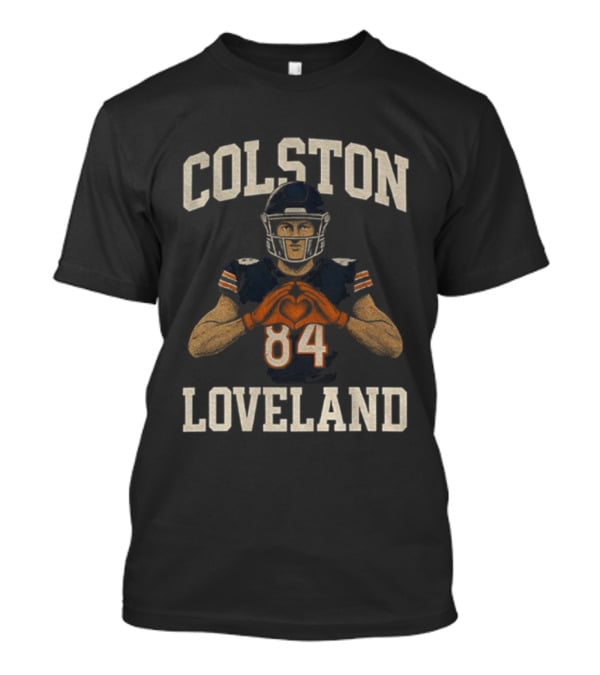Colston Loveland 84 Chicago Bears Retro Player Style T-Shirt