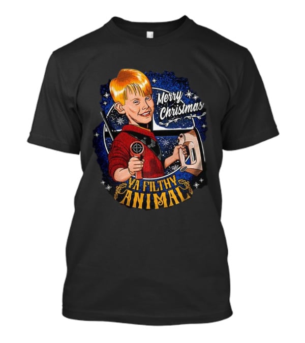 Merry Christmas Ya Filthy Animal Kevin Cartoon T-Shirt