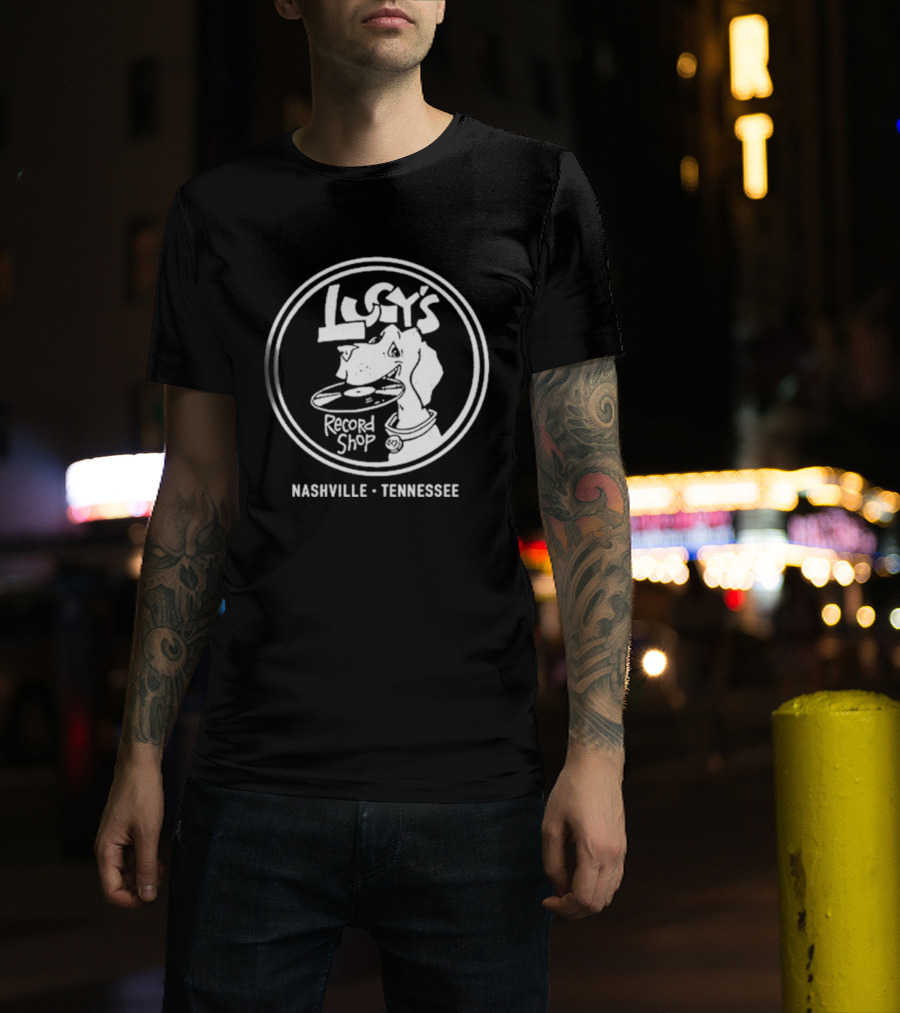 Lucy’s Record Shop Nashville Tennessee Iconic Music Venue Retro Logo T-Shirt